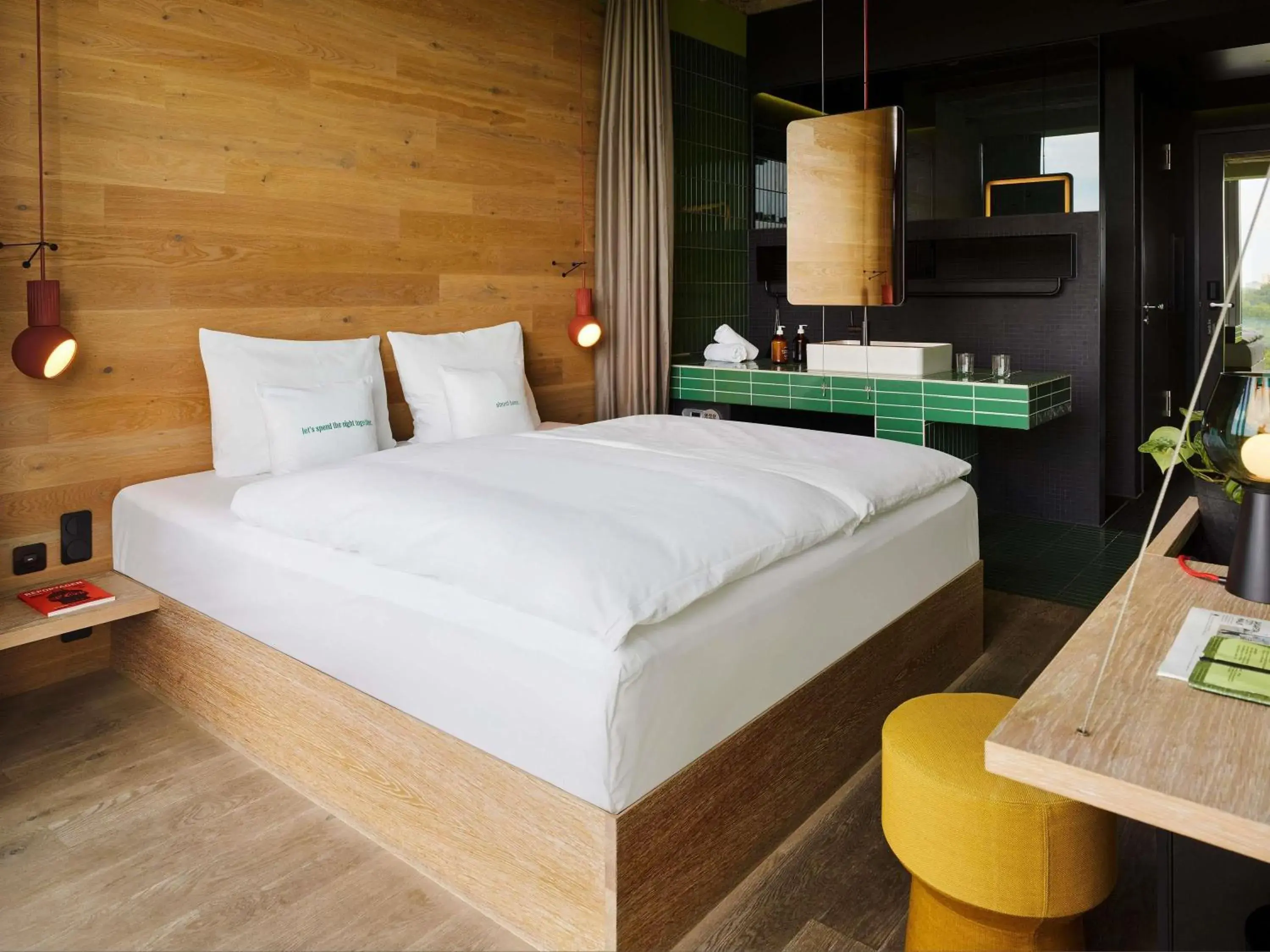 Bedroom, Bed in 25hours Hotel Bikini Berlin Bedroom, Bed in 25hours Hotel Bikini Berlin