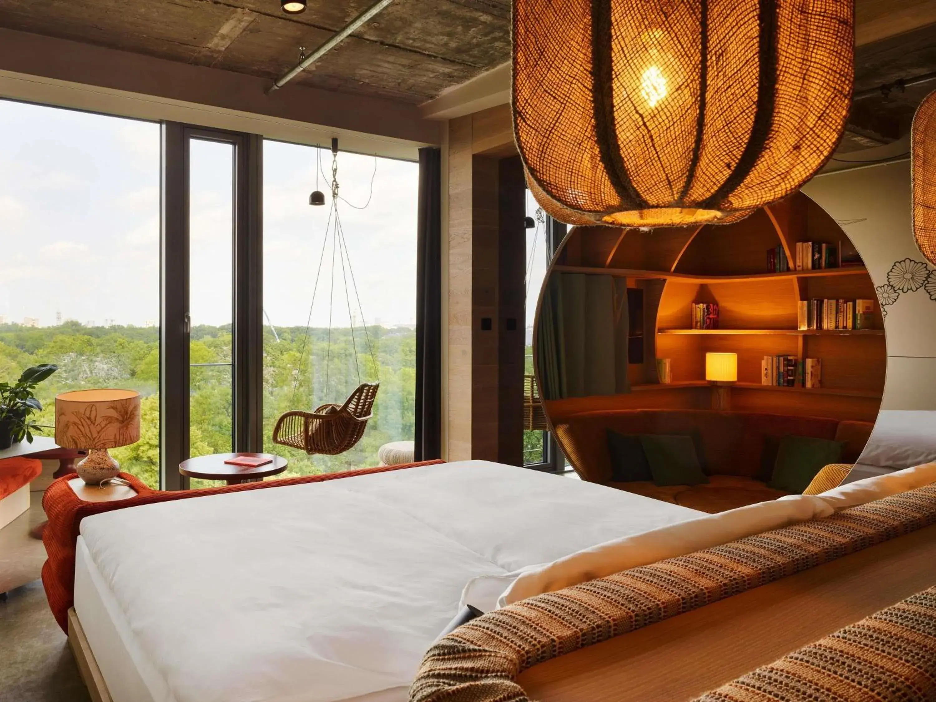 Bedroom, Bed in 25hours Hotel Bikini Berlin Bedroom, Bed in 25hours Hotel Bikini Berlin