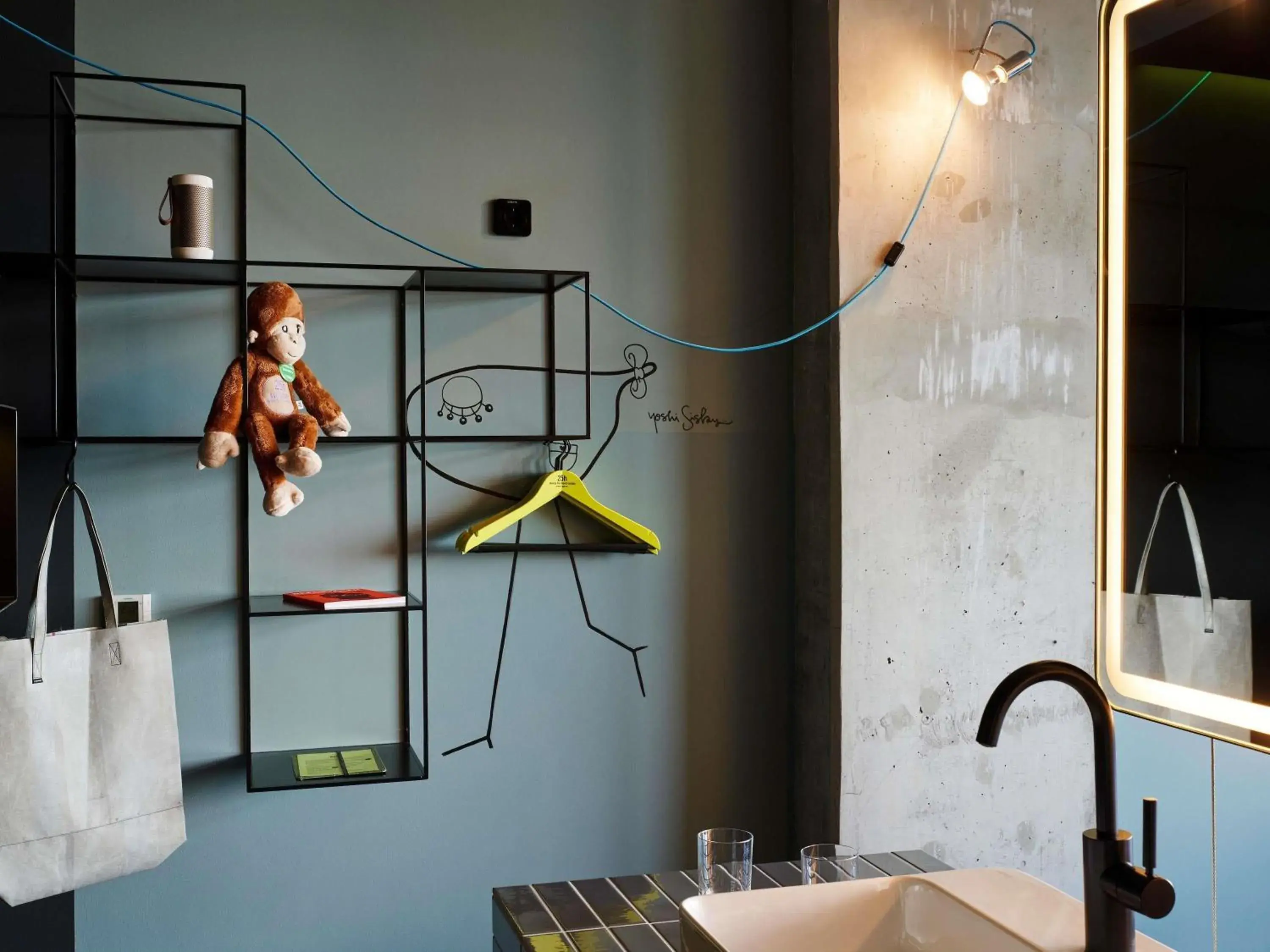 Bedroom in 25hours Hotel Bikini Berlin Bedroom in 25hours Hotel Bikini Berlin