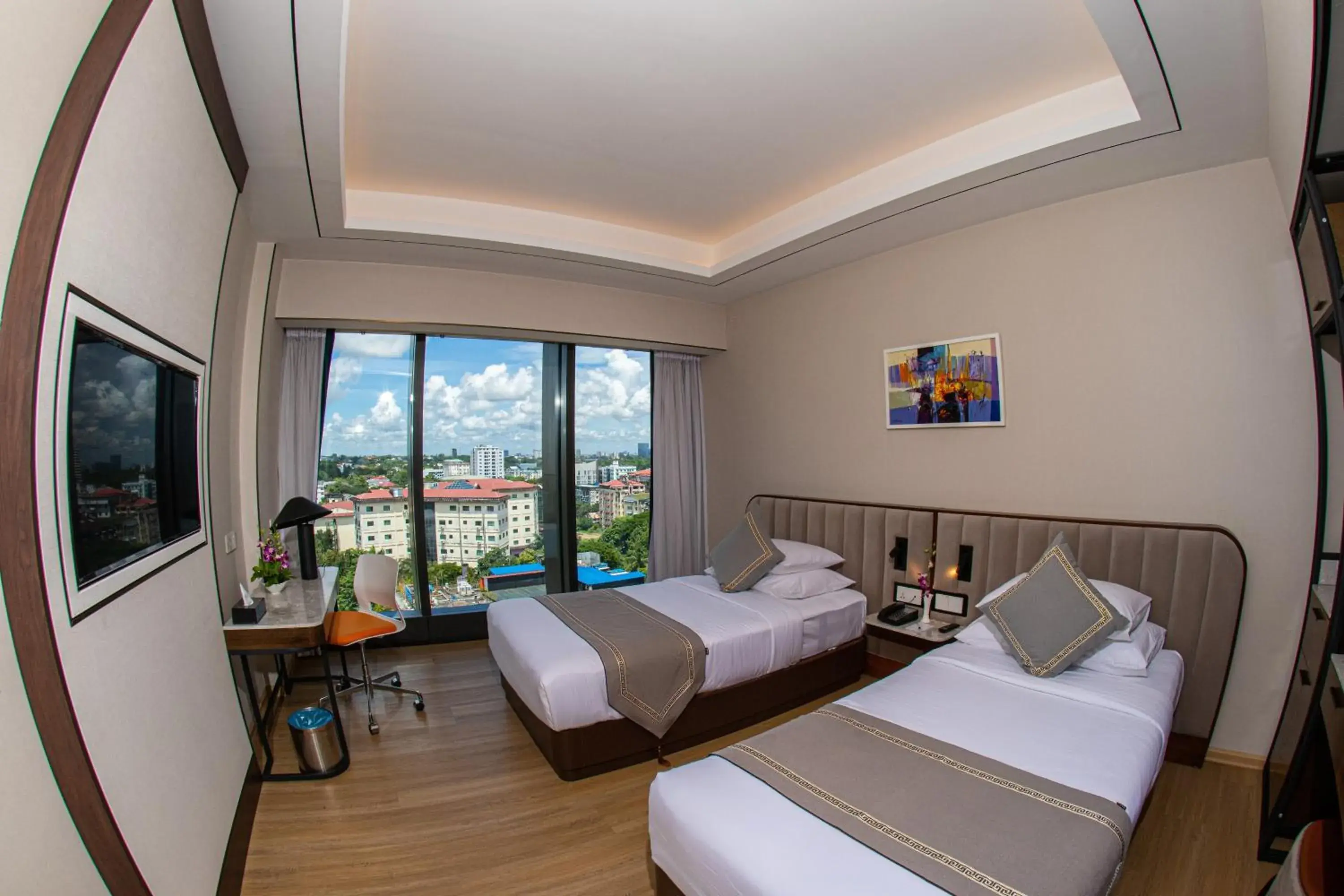 Deluxe Twin Room in Sayarsan Hotel Yangon Deluxe Twin Room in Sayarsan Hotel Yangon