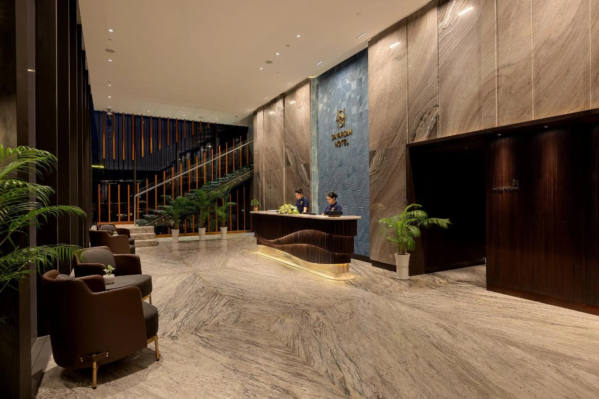 Lobby or reception in Sayarsan Hotel Yangon