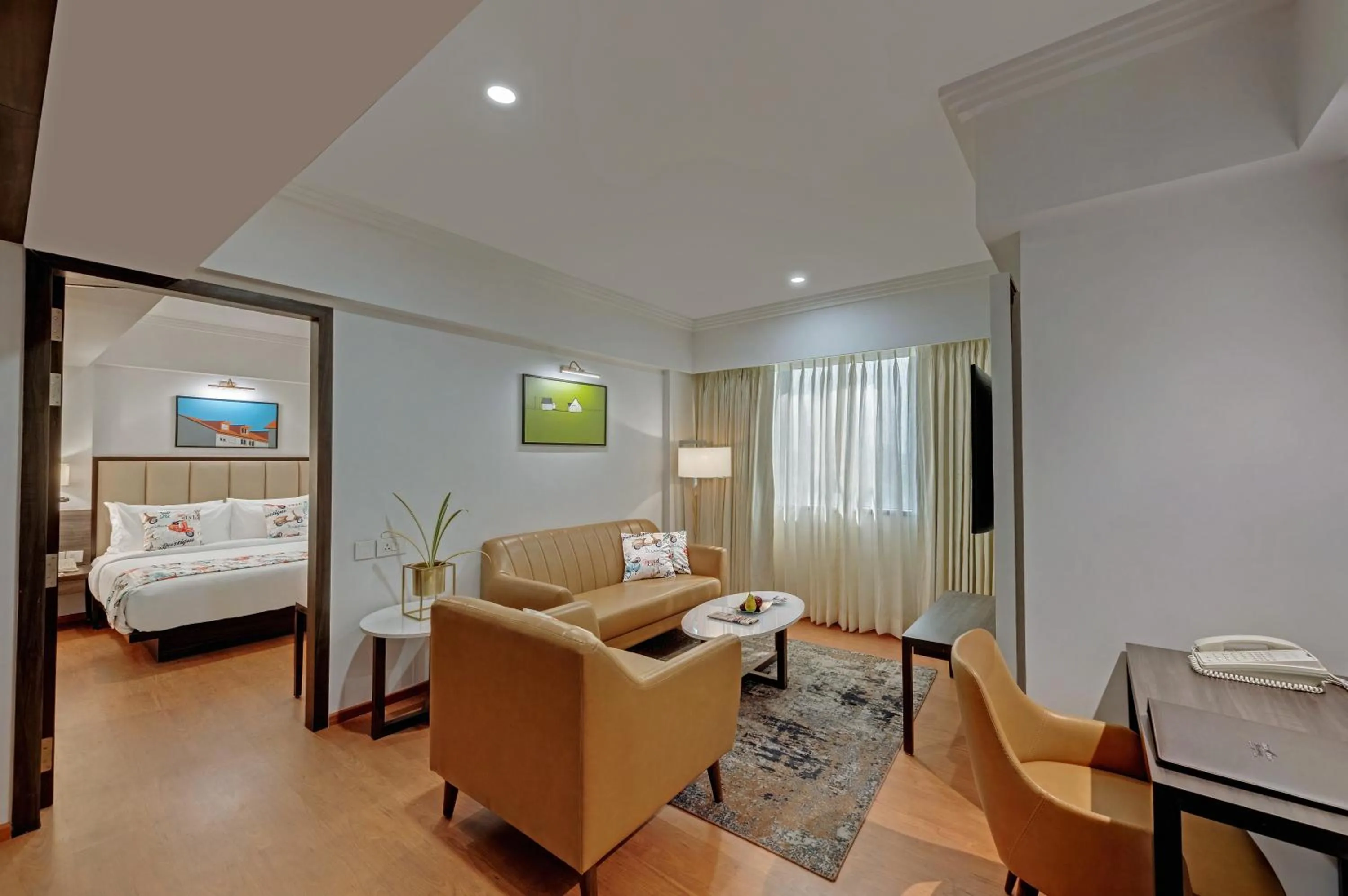 View (from property/room), Bed in The Fern Residency Turbhe