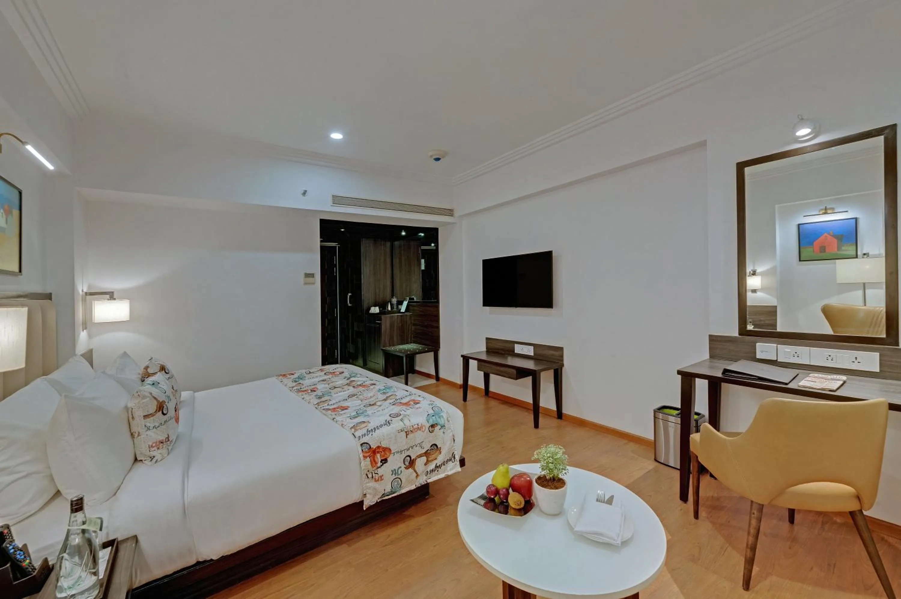 View (from property/room), Bed in The Fern Residency Turbhe