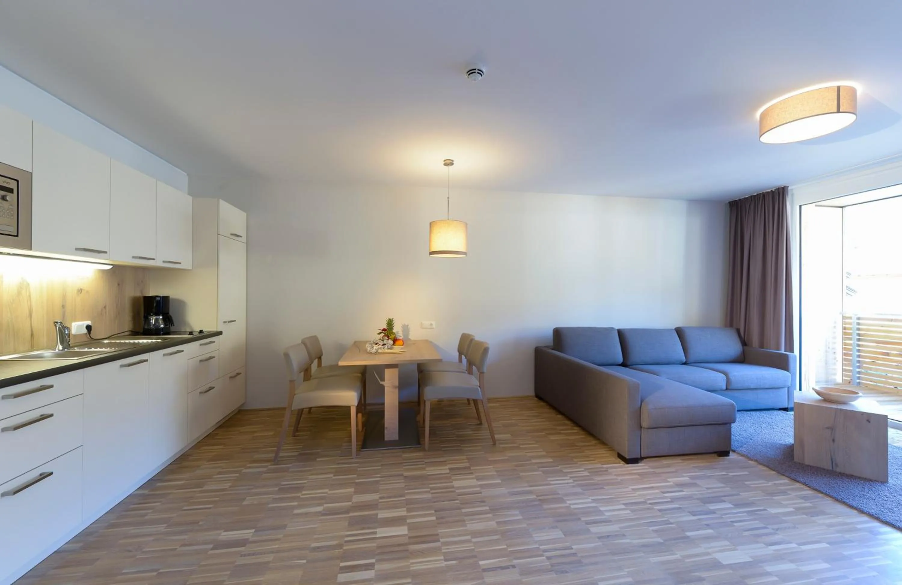 Kitchen or kitchenette in Appartementhotel Sonnenhof