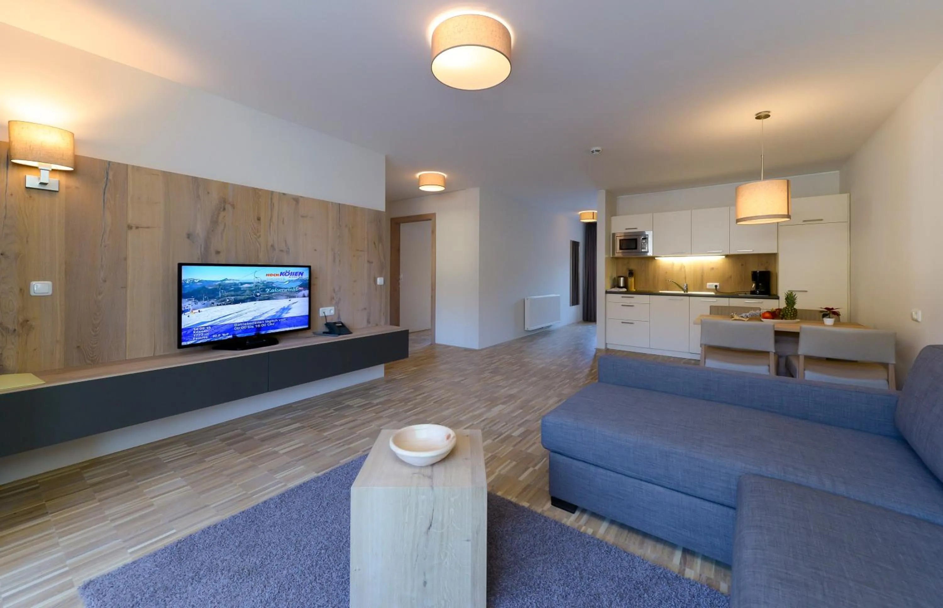 Kitchen or kitchenette in Appartementhotel Sonnenhof