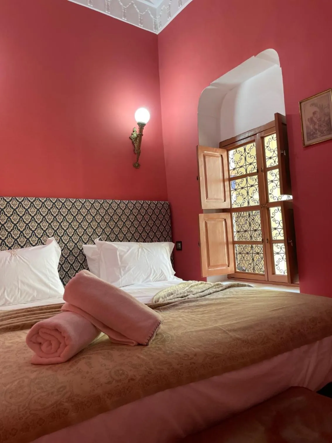 Bed in Riad Ksar Al Amal & Spa