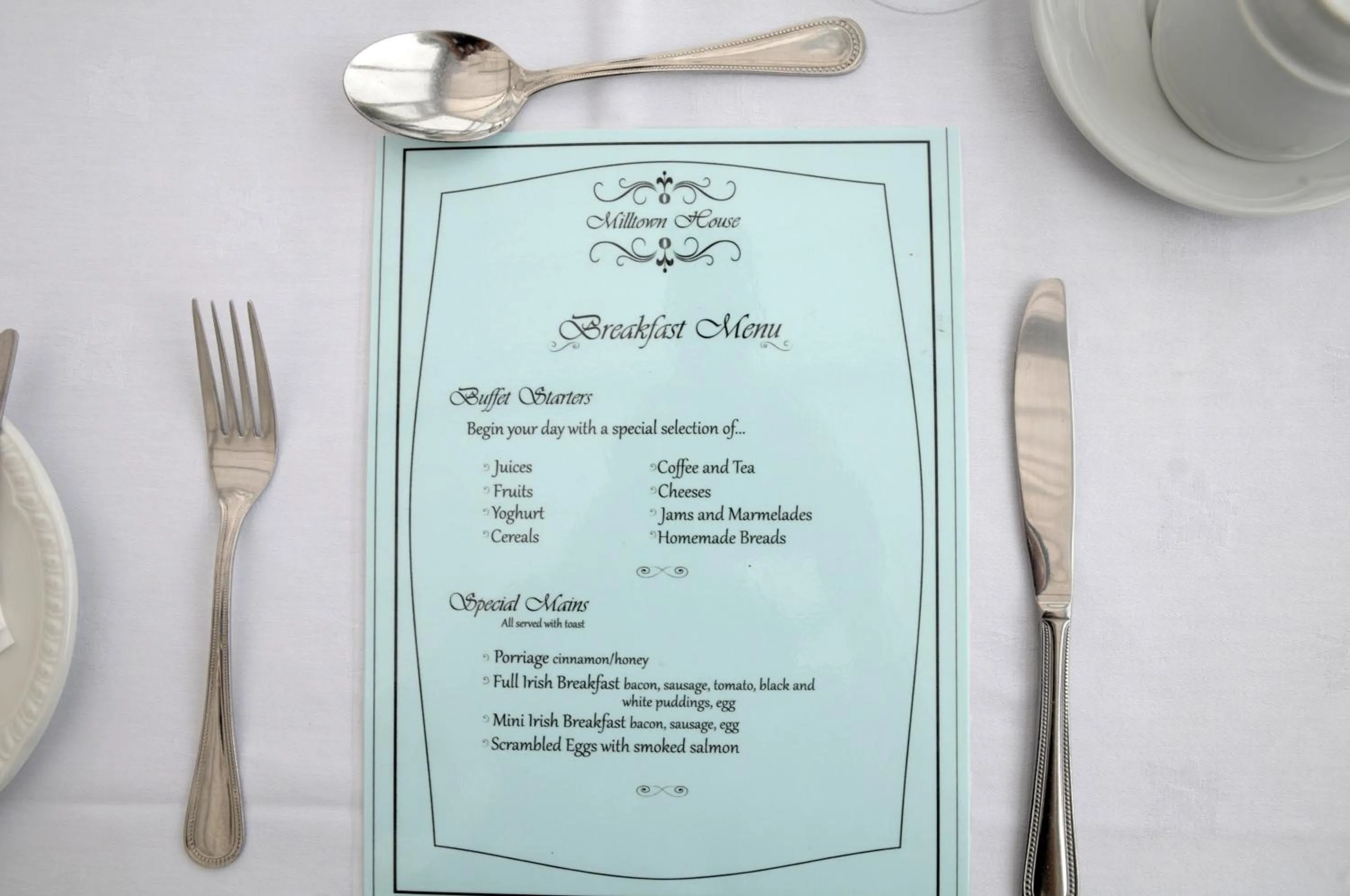 Restaurant/places to eat in Milltown House Dingle