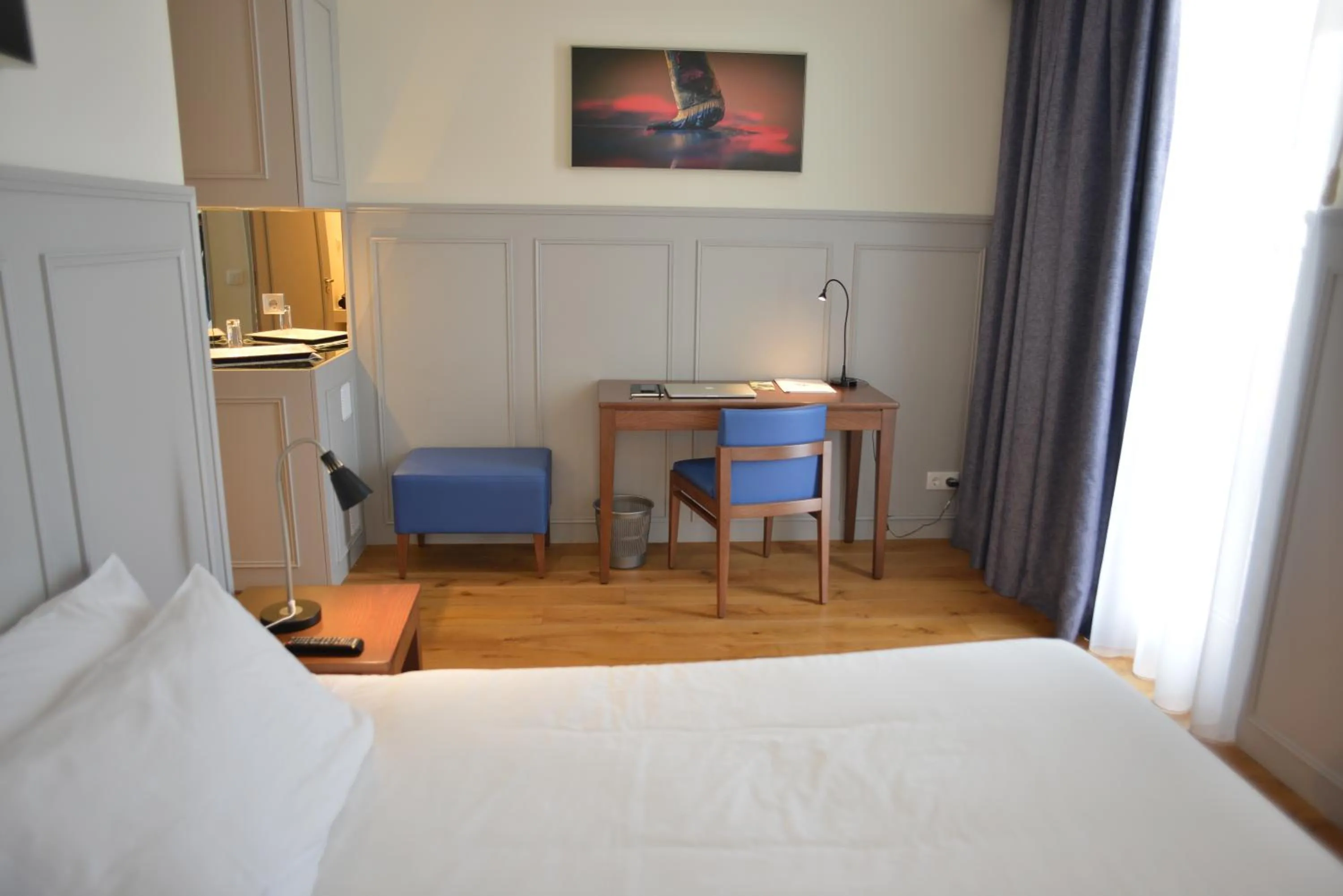 Bedroom, Bed in Charming Blue