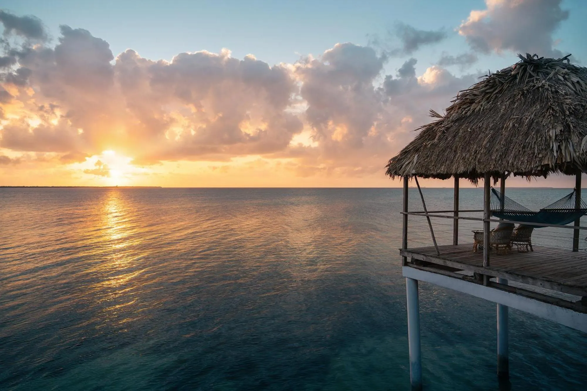 Sea view in Thatch Caye Resort a Muy'Ono Resort