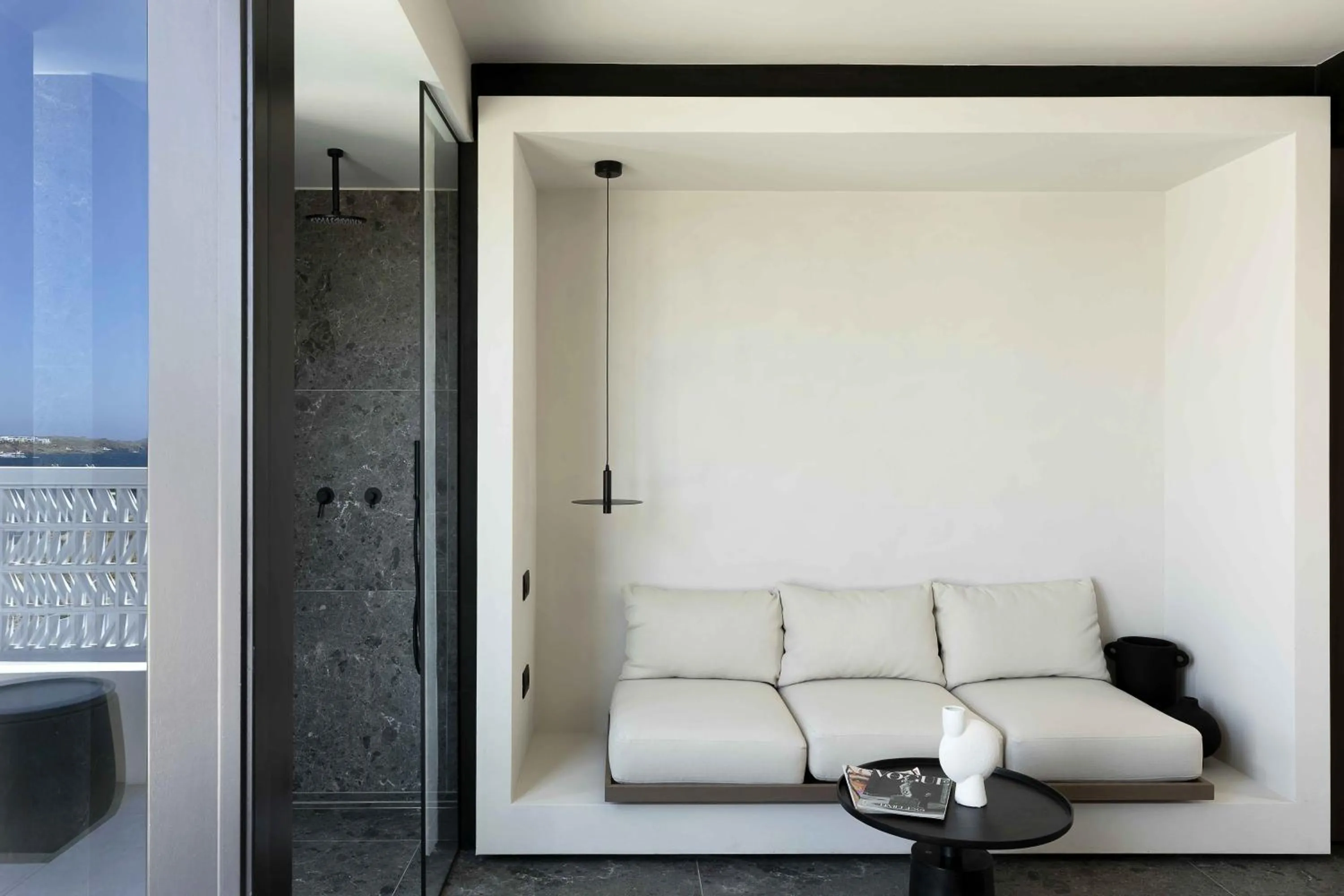 Shower in CUBIC Mykonos Seafront Design Suites