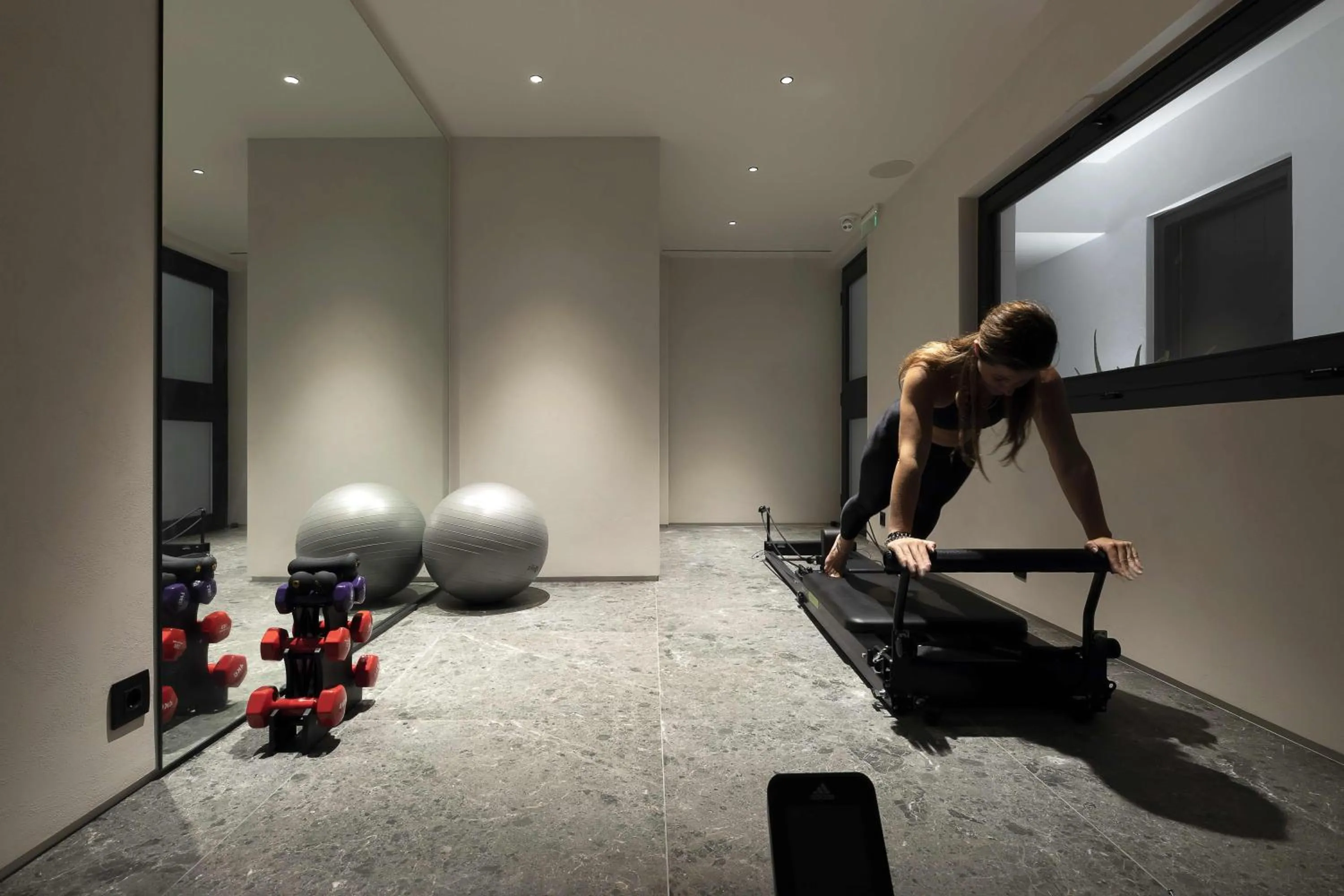 Fitness centre/facilities in CUBIC Mykonos Seafront Design Suites