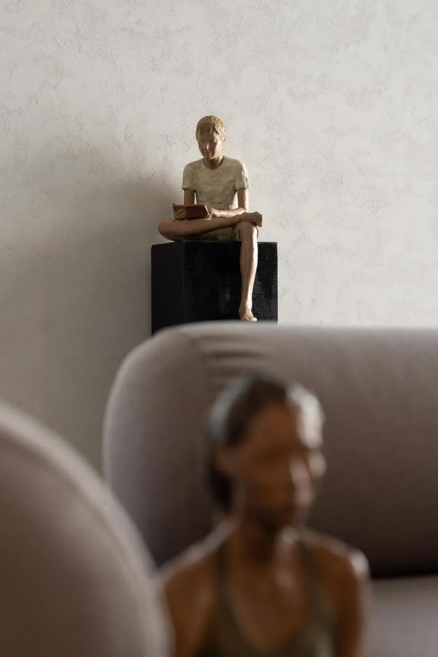 Seating area in CUBIC Mykonos Seafront Design Suites