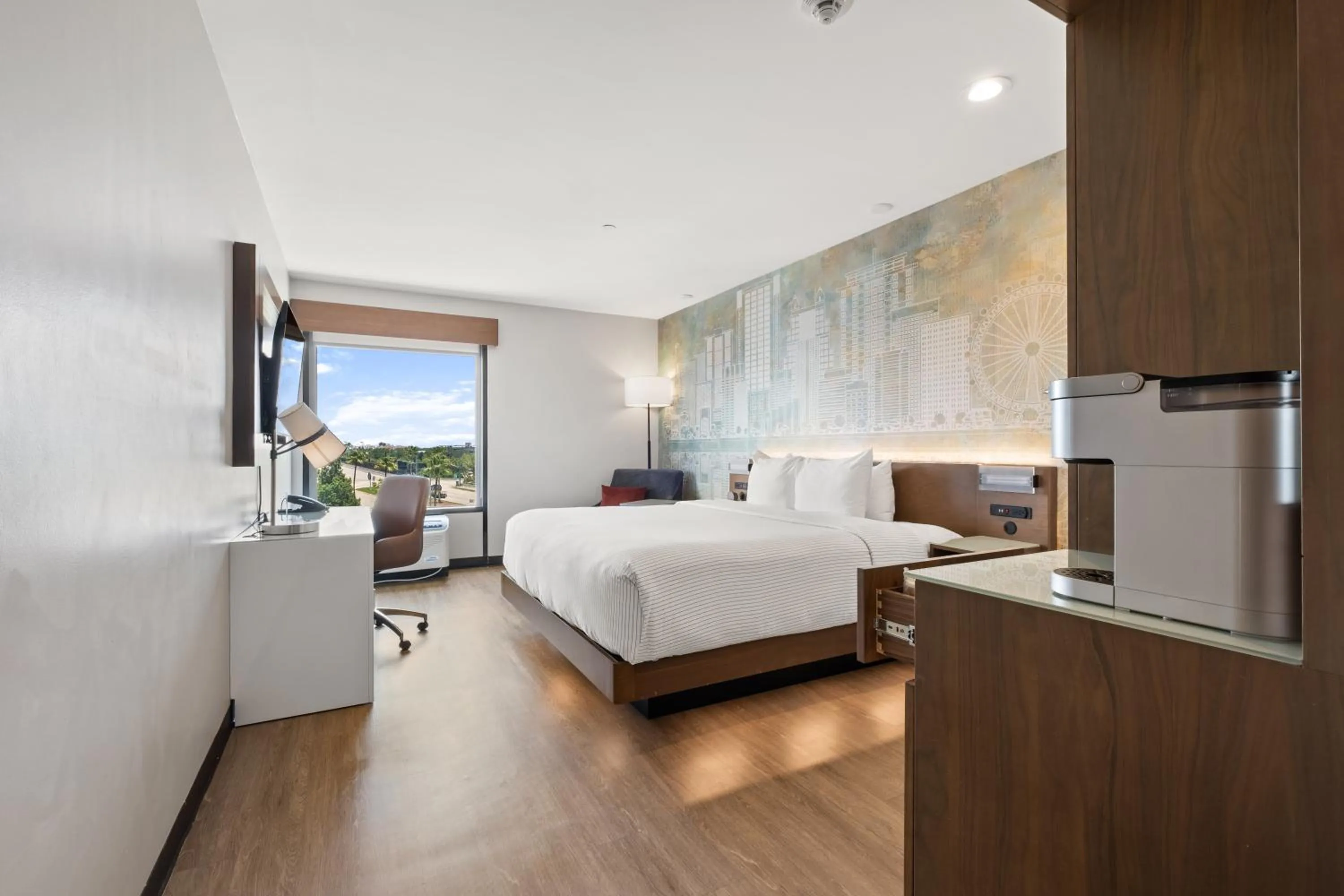 Bed in Cambria Hotel Orlando near Universal Theme Parks