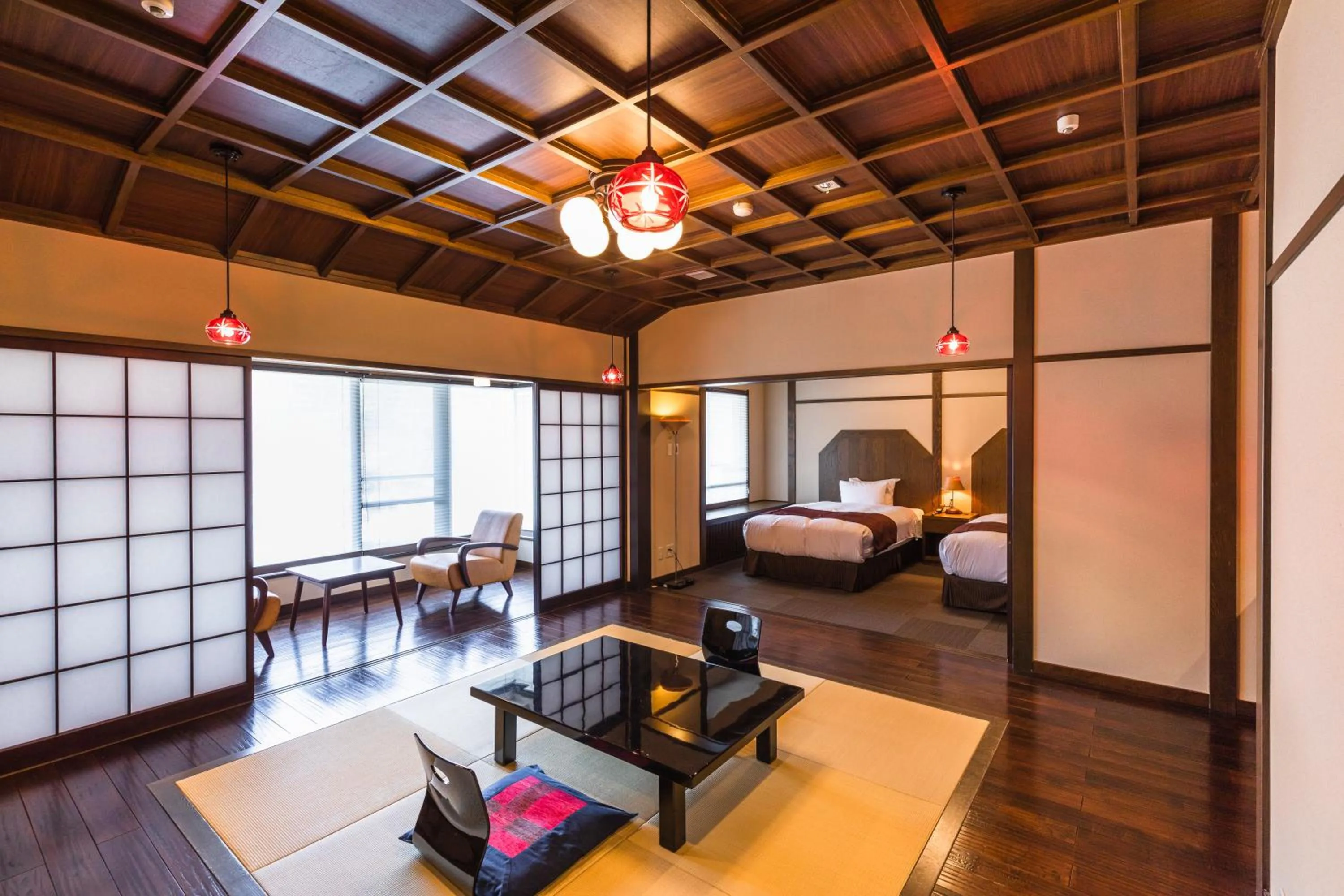 Living room in Tsuta Onsen Ryokan