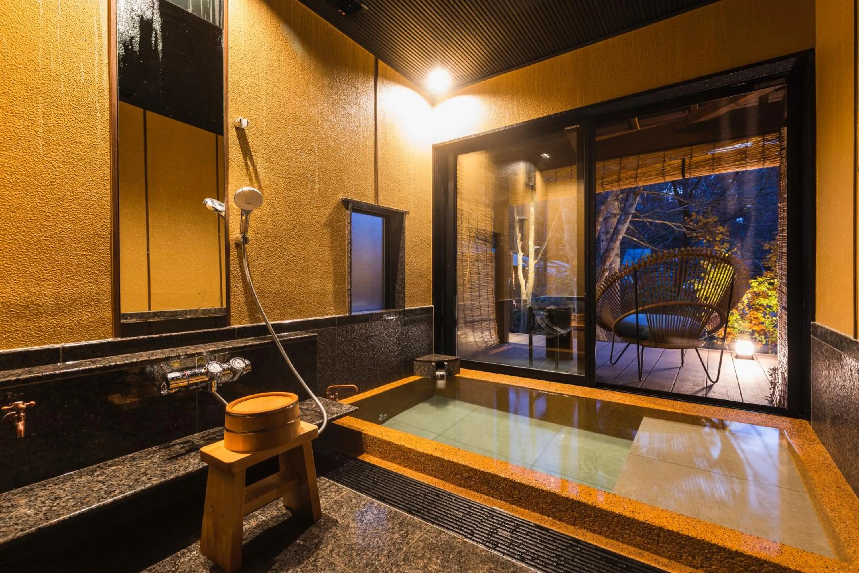 Shower in Tsuta Onsen Ryokan