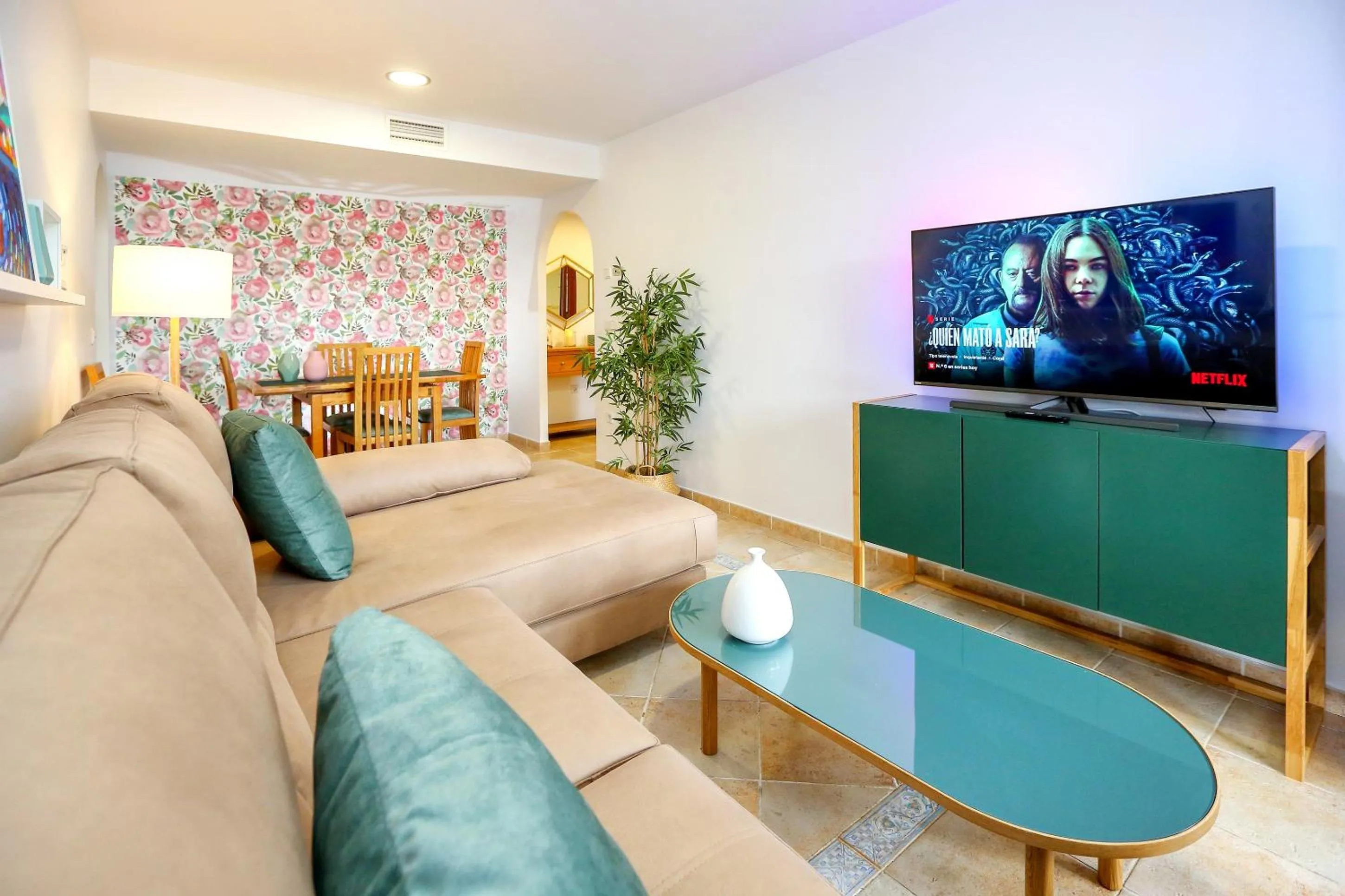 Living room in Pura Villa- Buganvillas Ayamonte