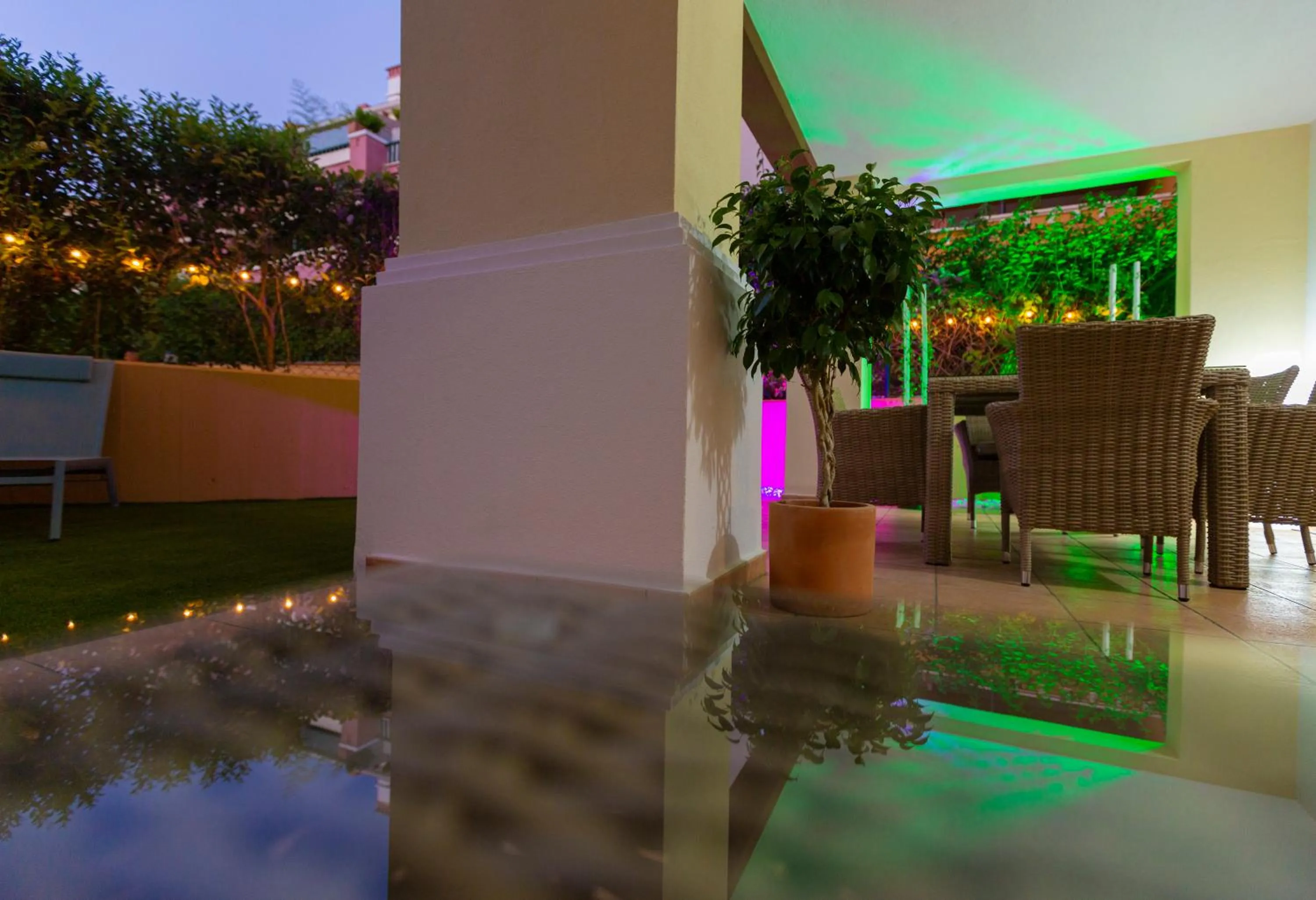 Seating area in Pura Villa- Buganvillas Ayamonte