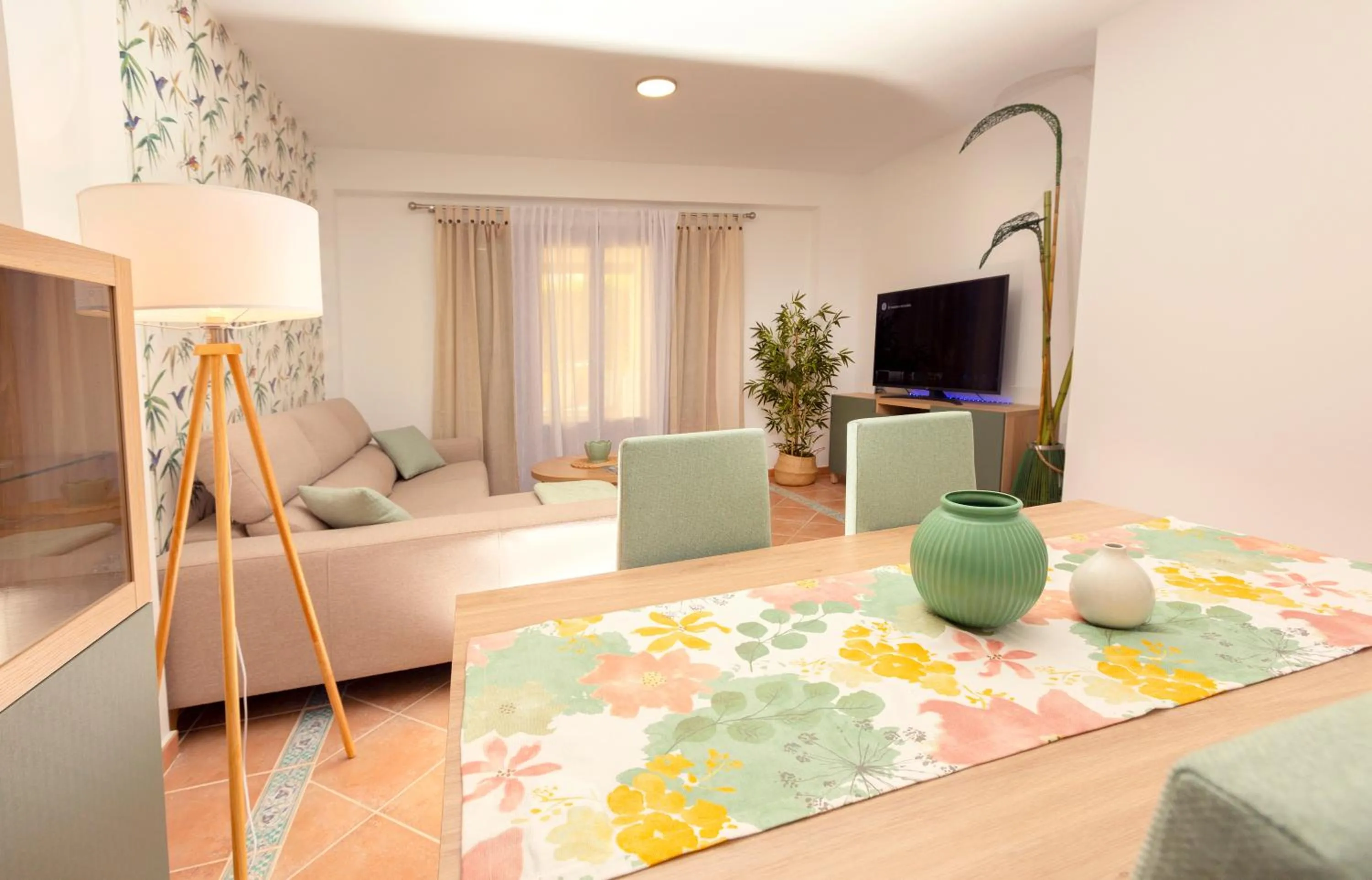 Living room, Bed in Pura Villa- Buganvillas Ayamonte