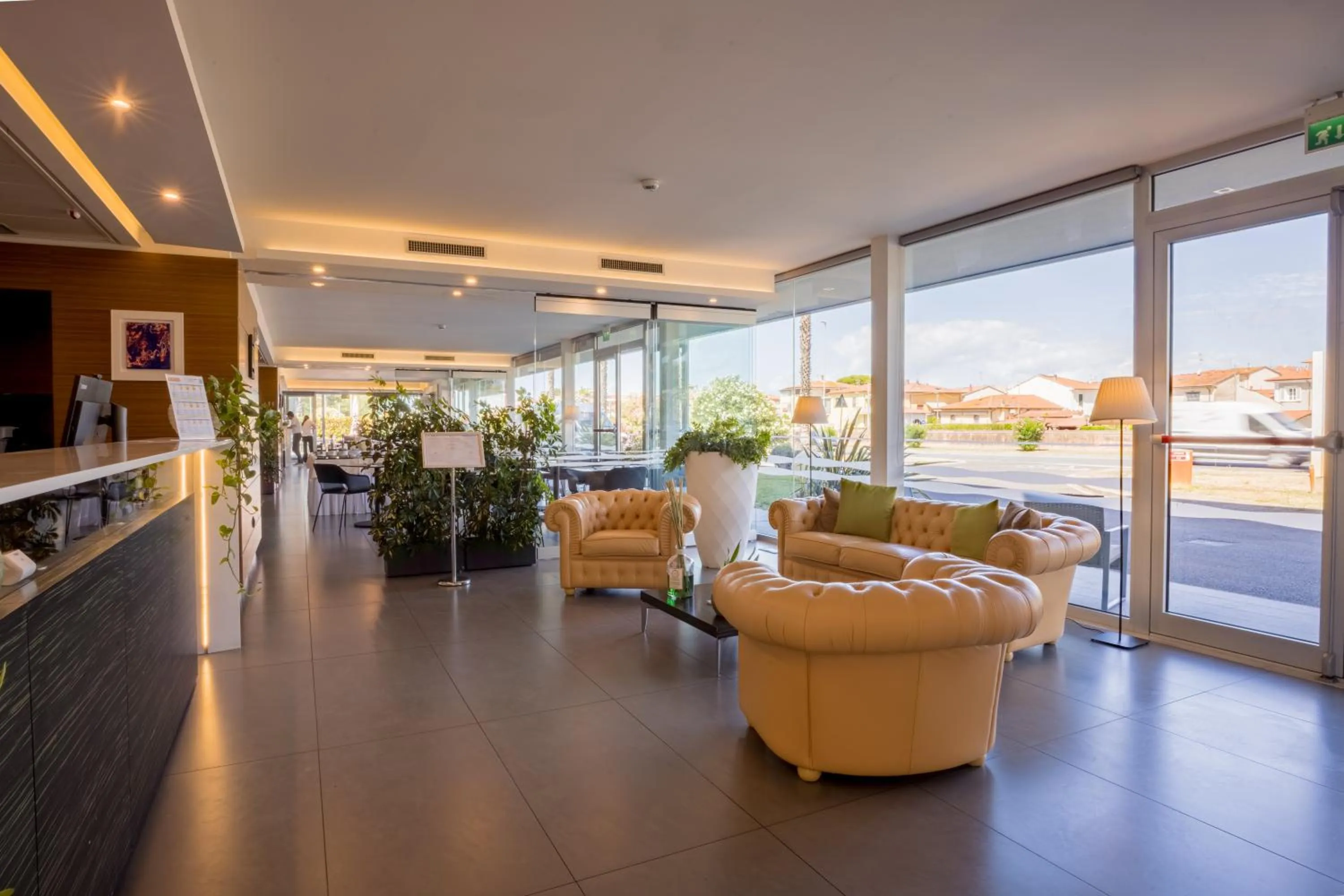 Communal lounge/ TV room in Hotel Viareggio