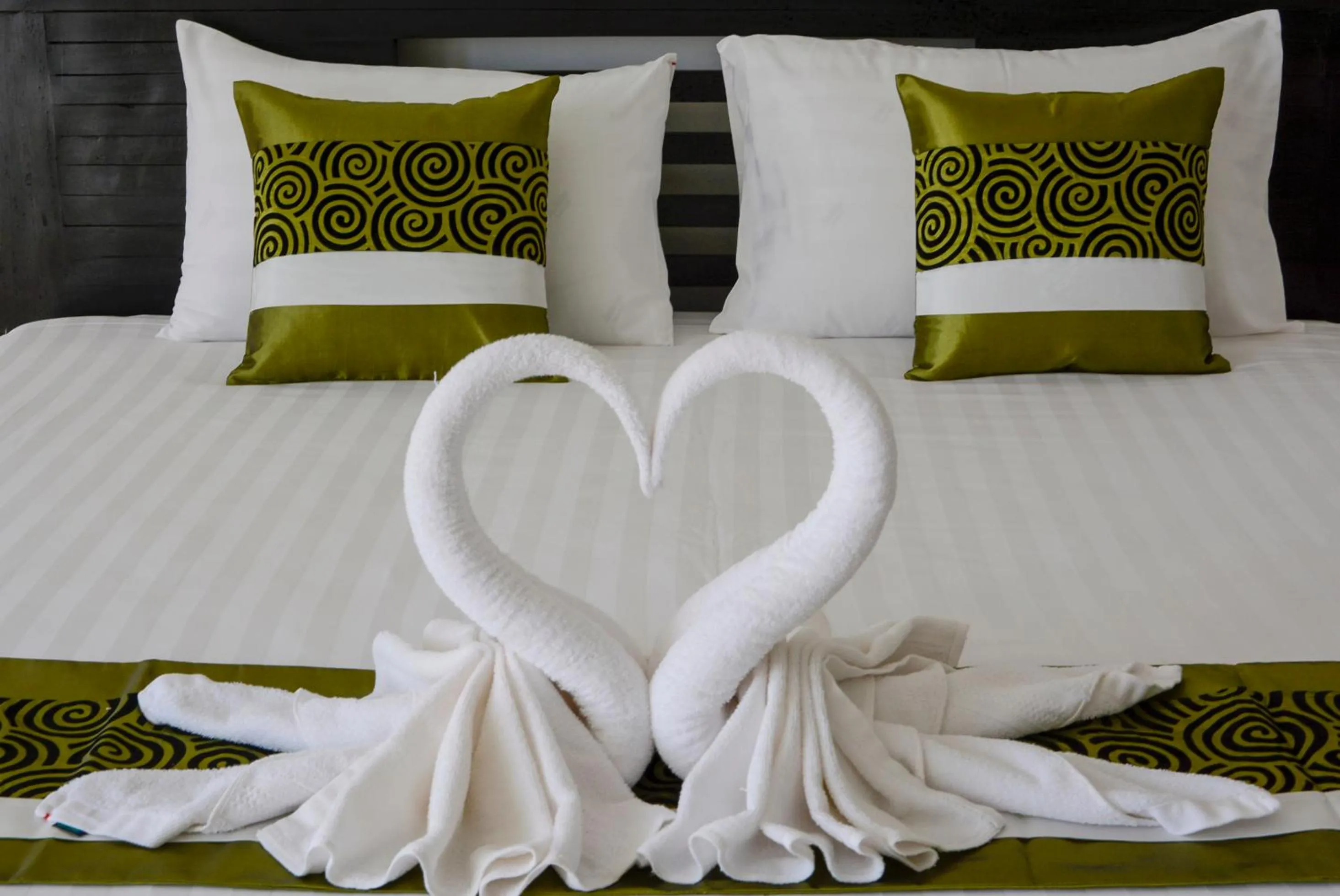 towels, Bed in Villa Agati