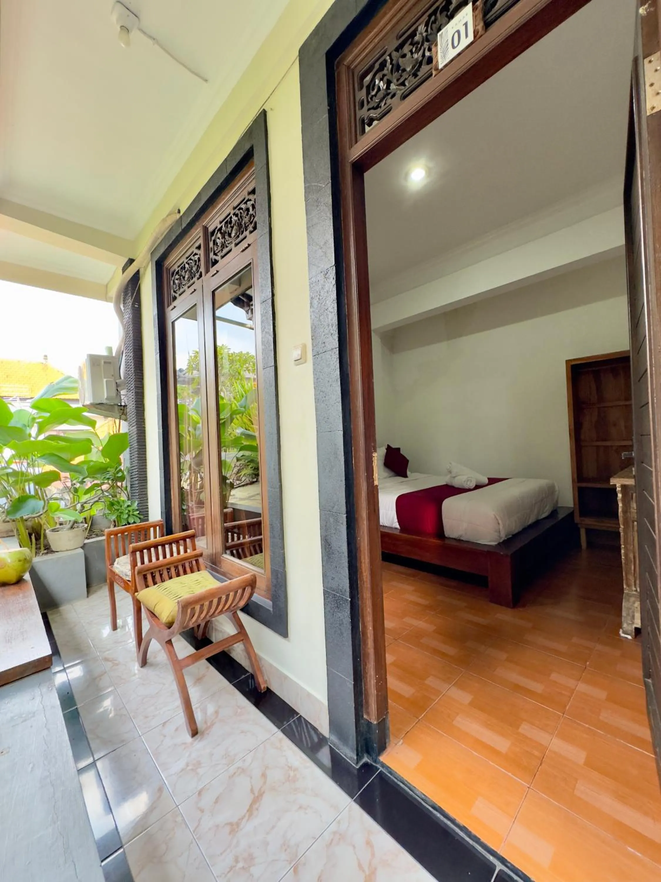 Balcony/Terrace, Bed in Purnama House
