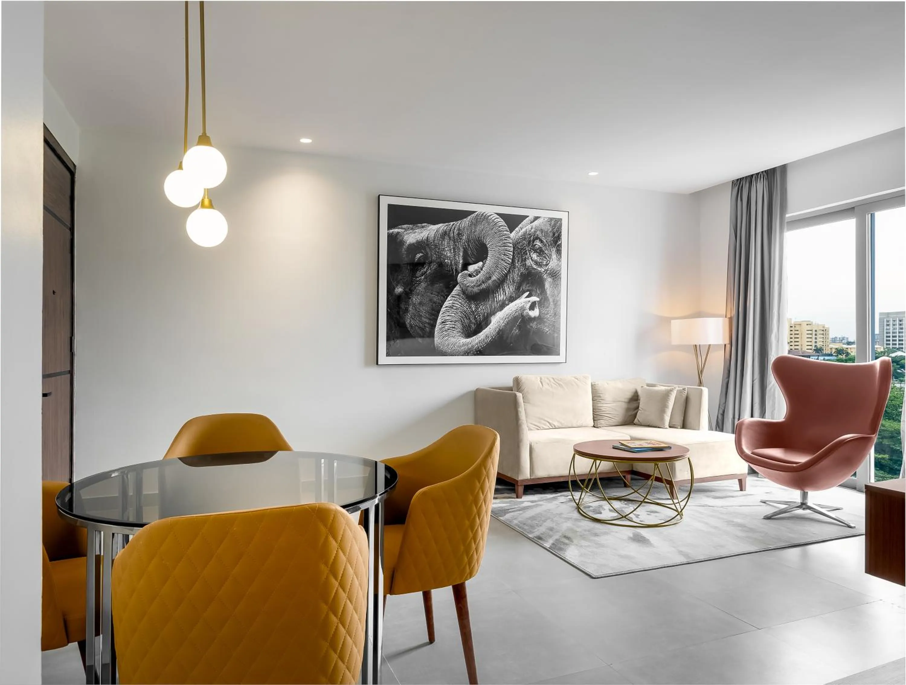 Seating area in The Art Hotel