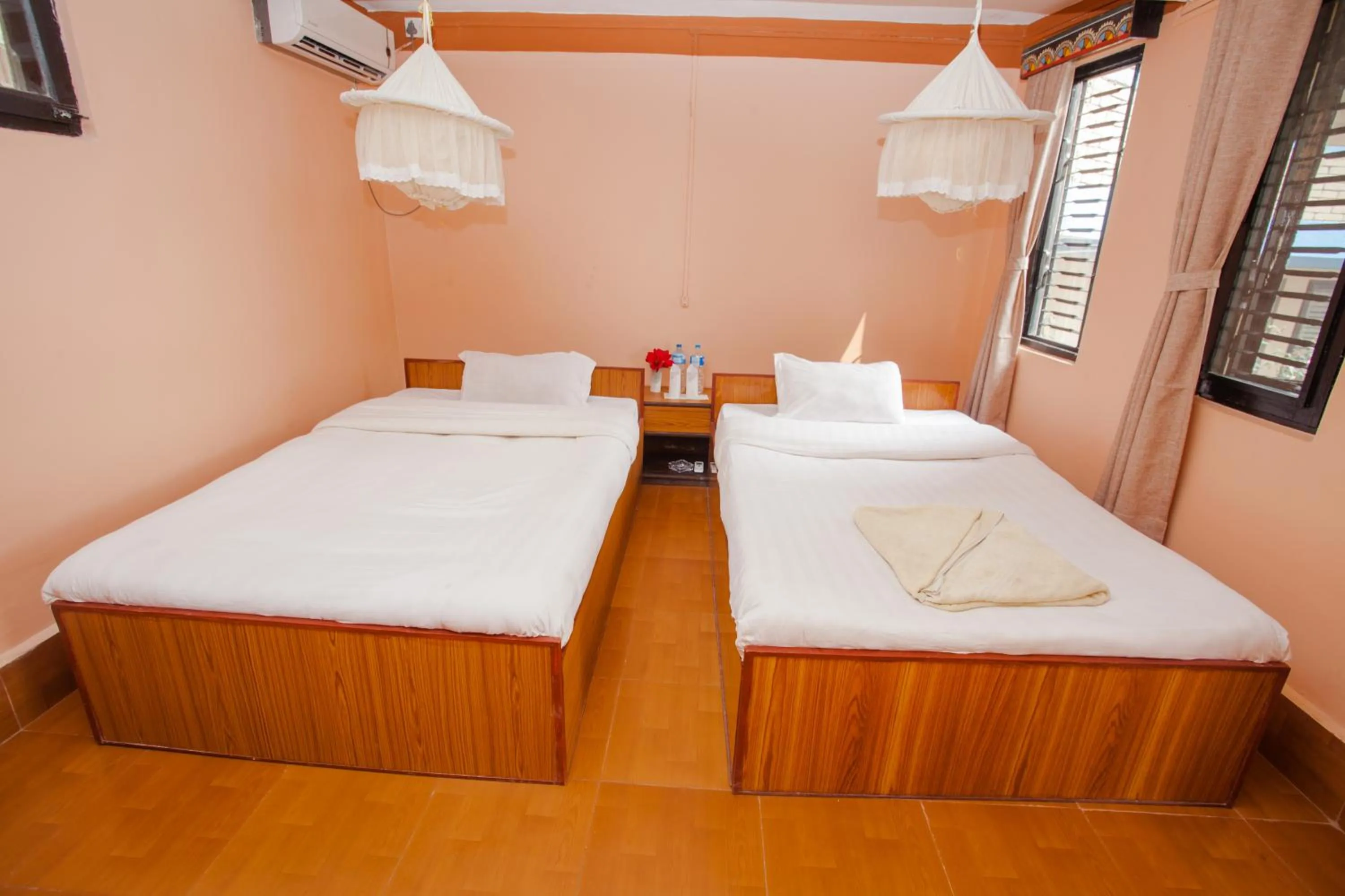 Bed in Chitwan Tiger Camp