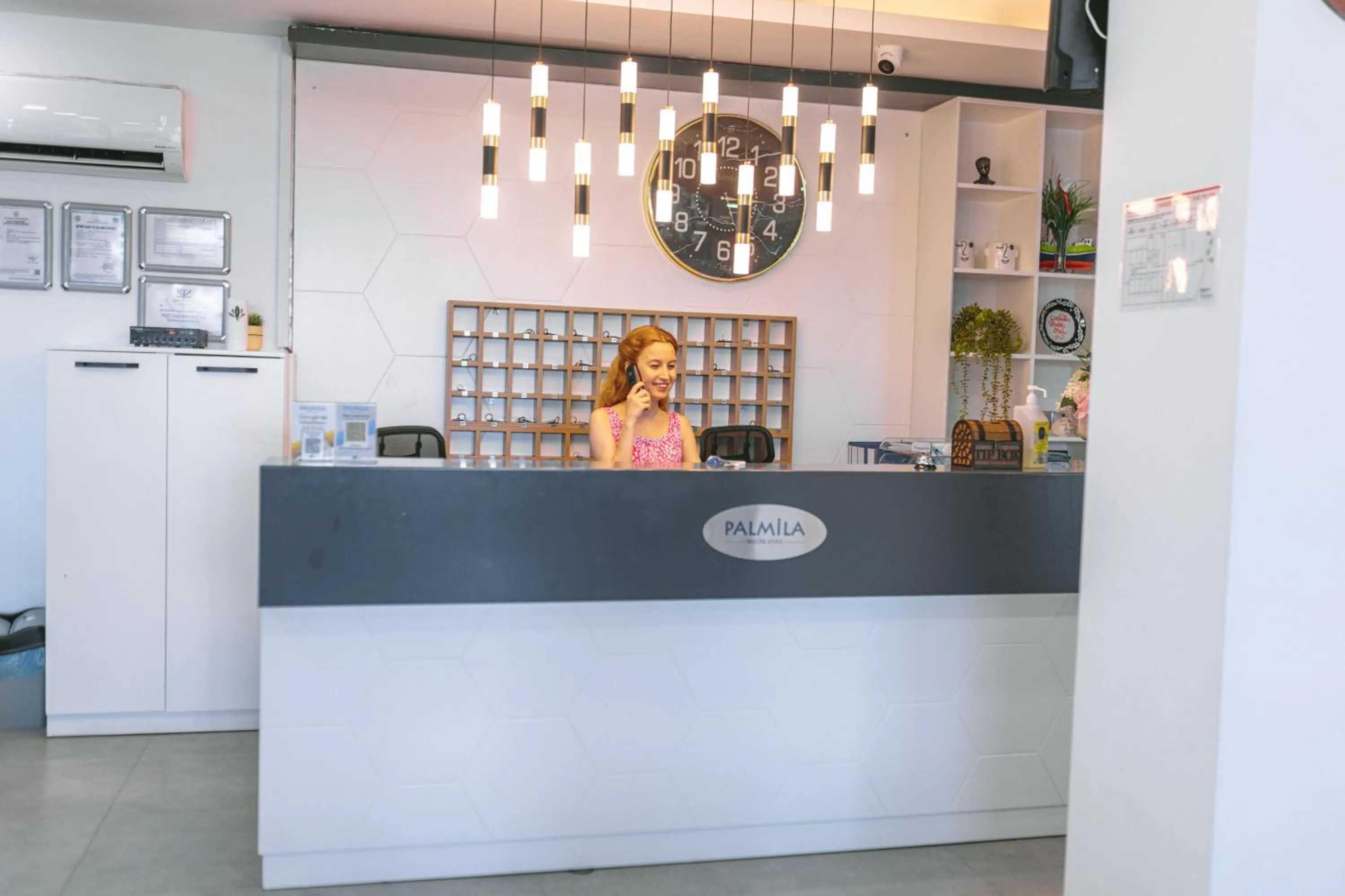 Lobby or reception in PALMİLA BUTİK OTEL