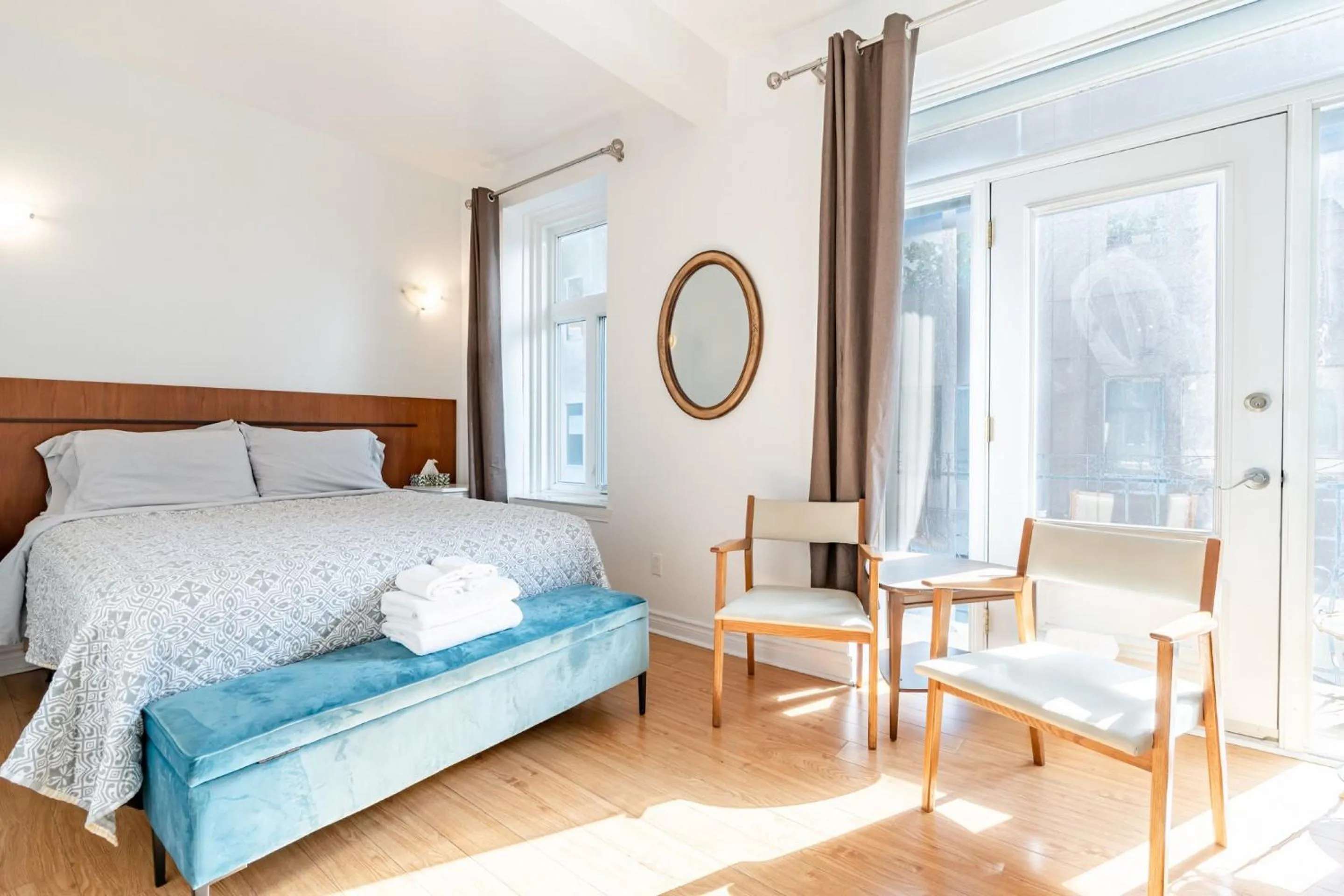 Bed in hotel le coach