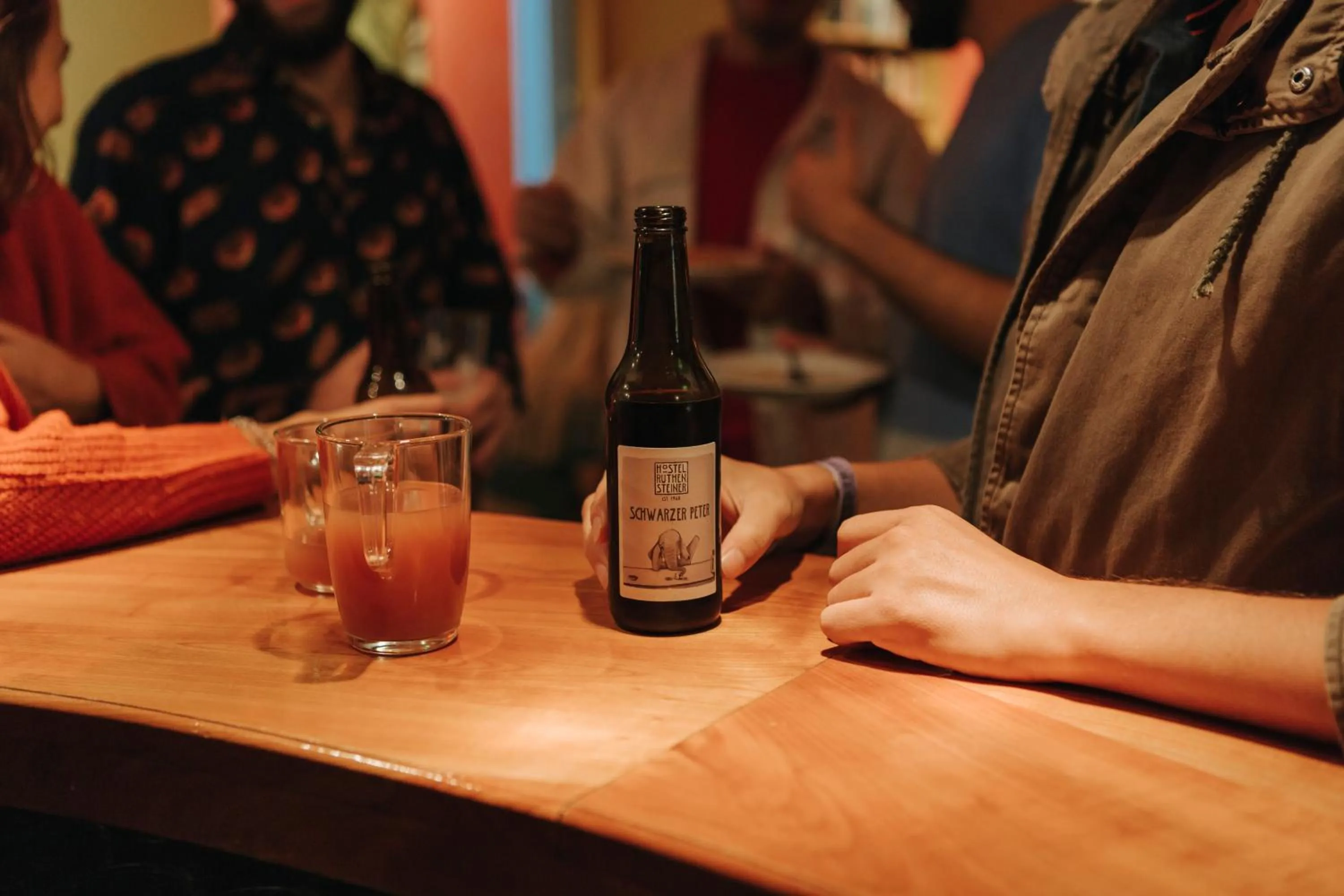 Drinks in Vienna Hostel Ruthensteiner