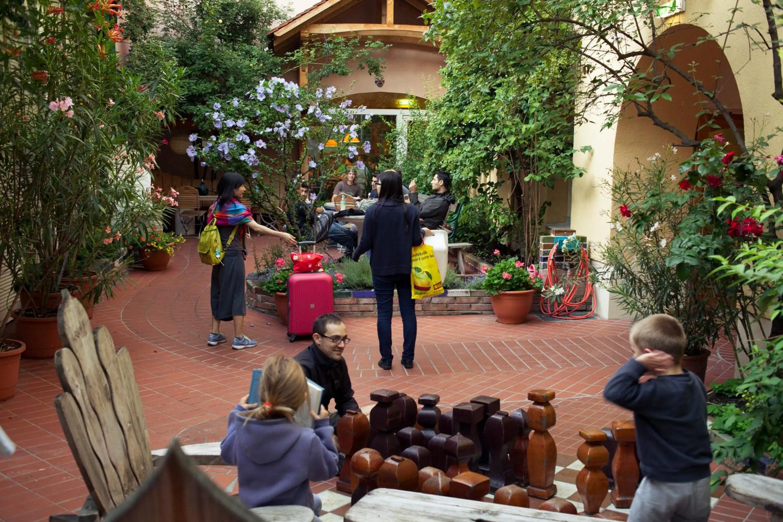 Garden in Vienna Hostel Ruthensteiner