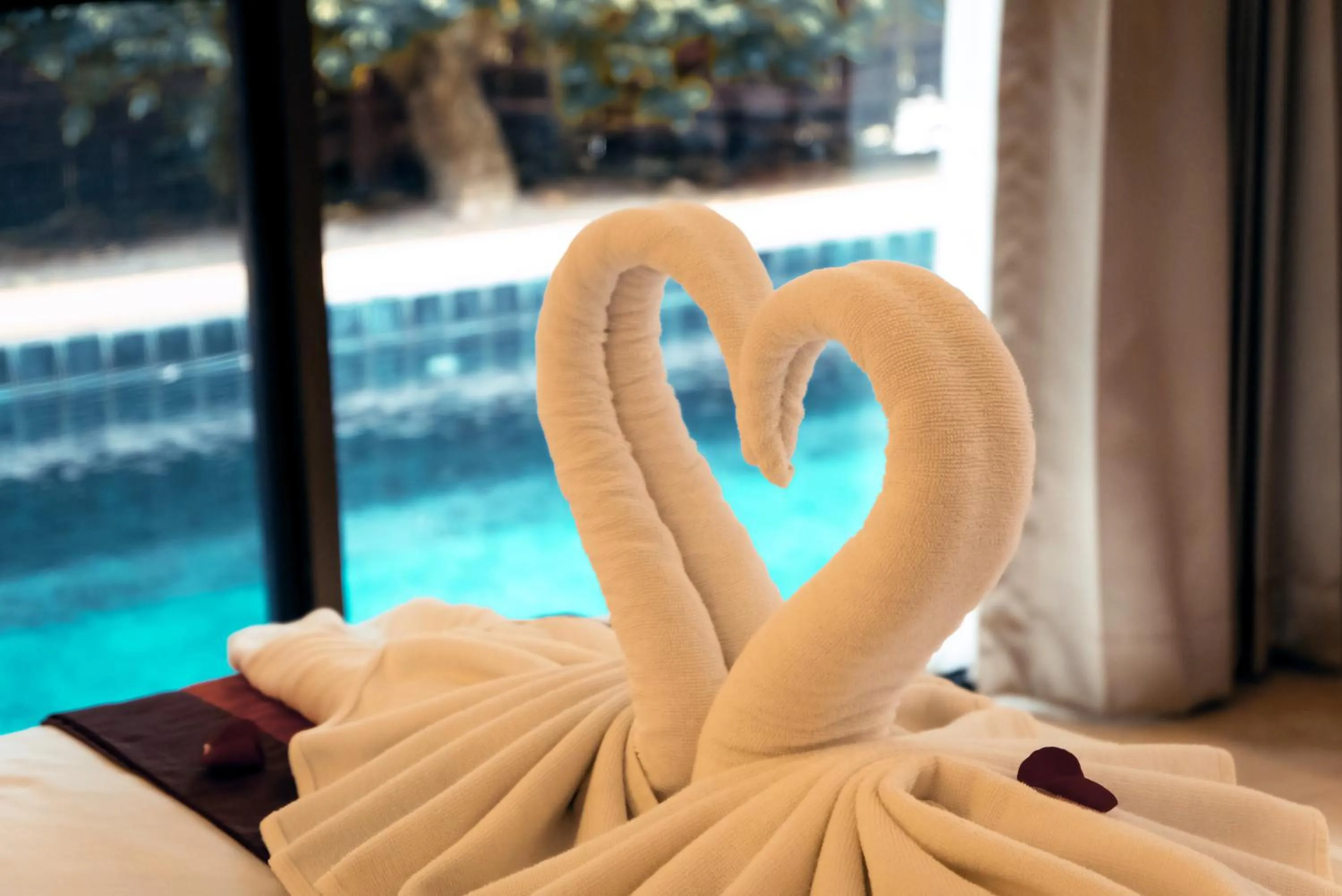 Bed in Villa Raya Resort Private Pool Villas