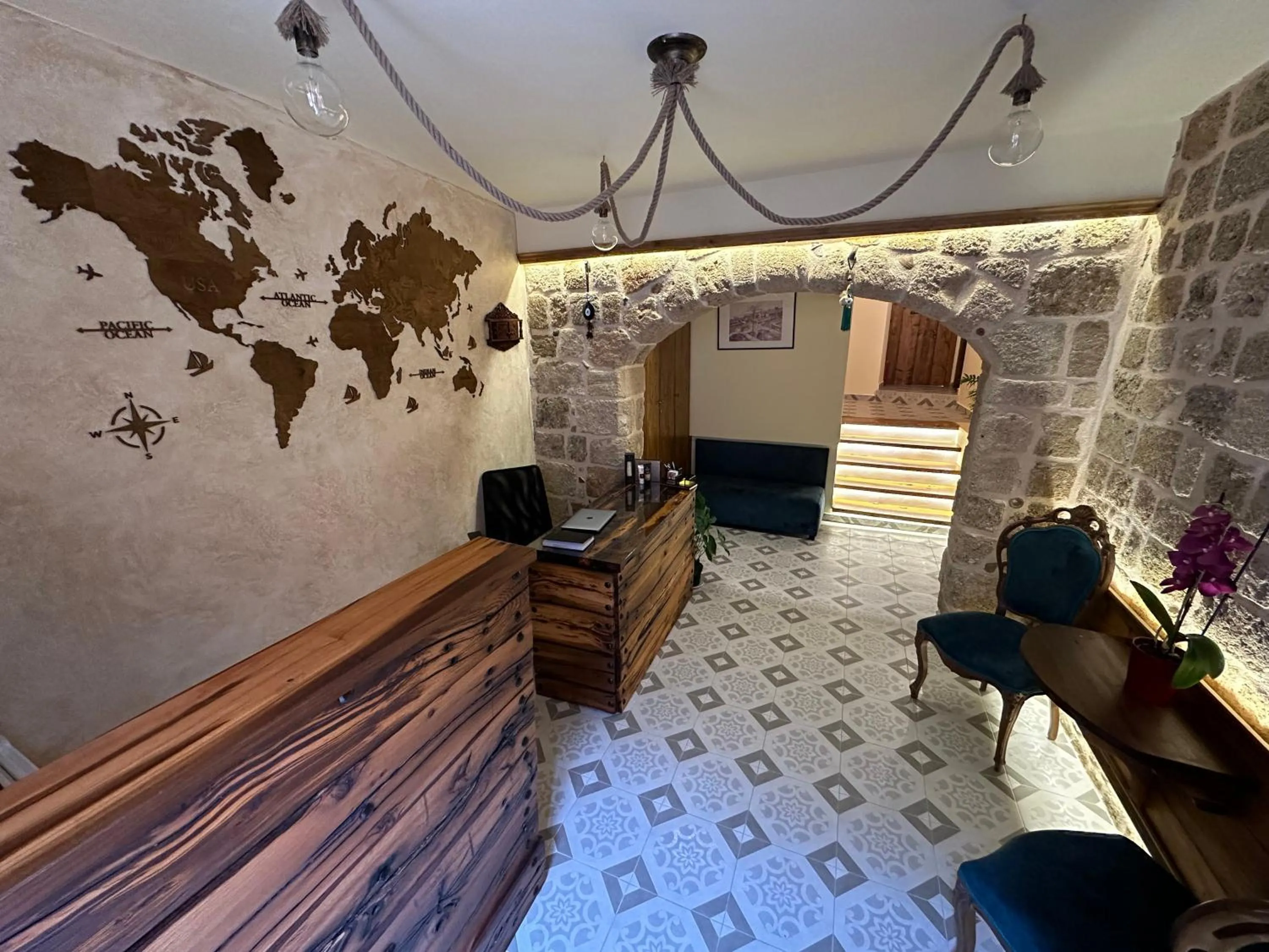 Lobby or reception in Midgard Suites (Medieval Town)