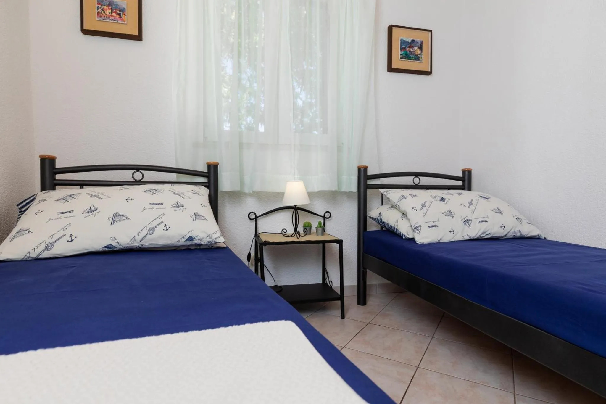 Bed in Apartments Paloc - Blue