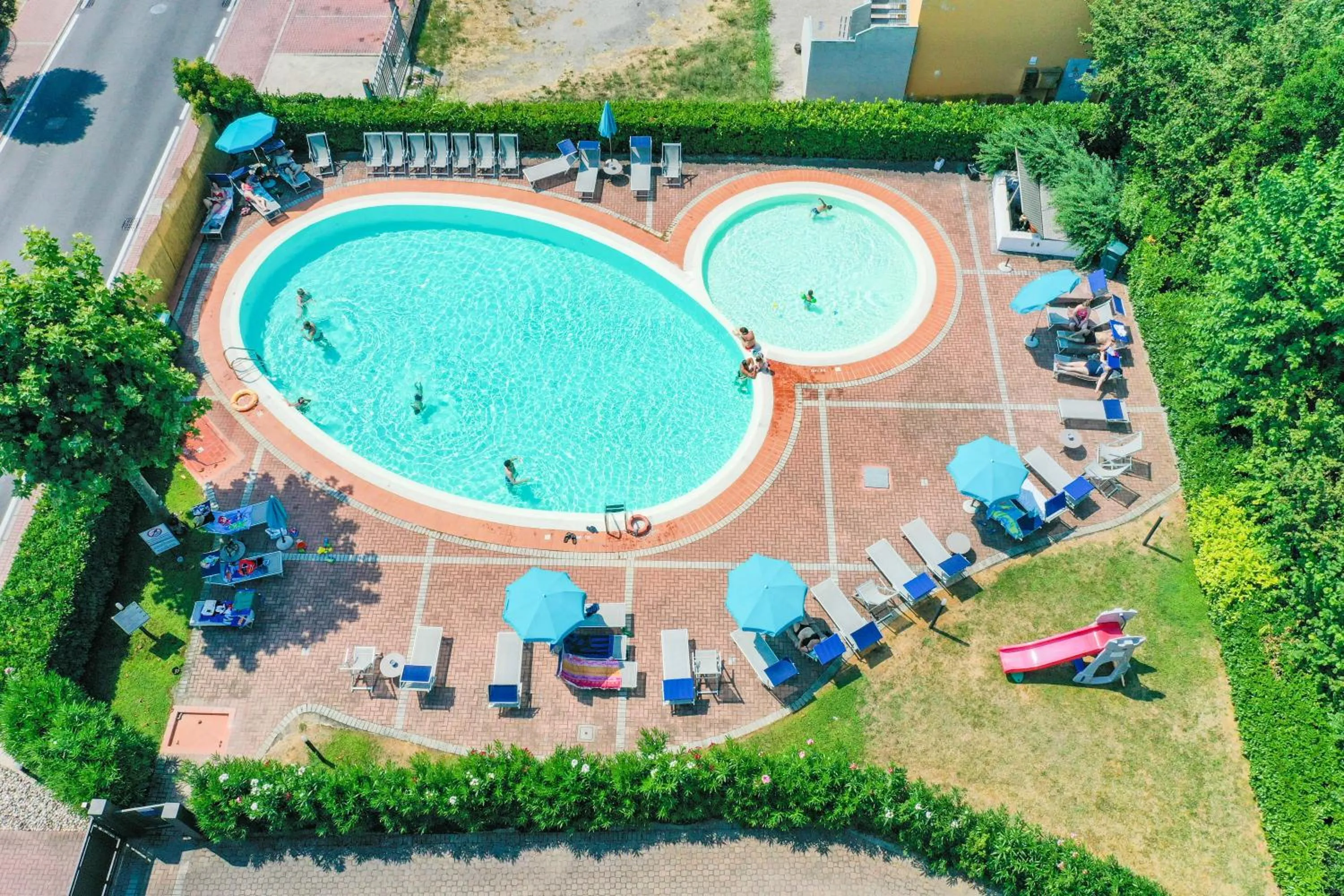 Pool view in Hotel Riel
