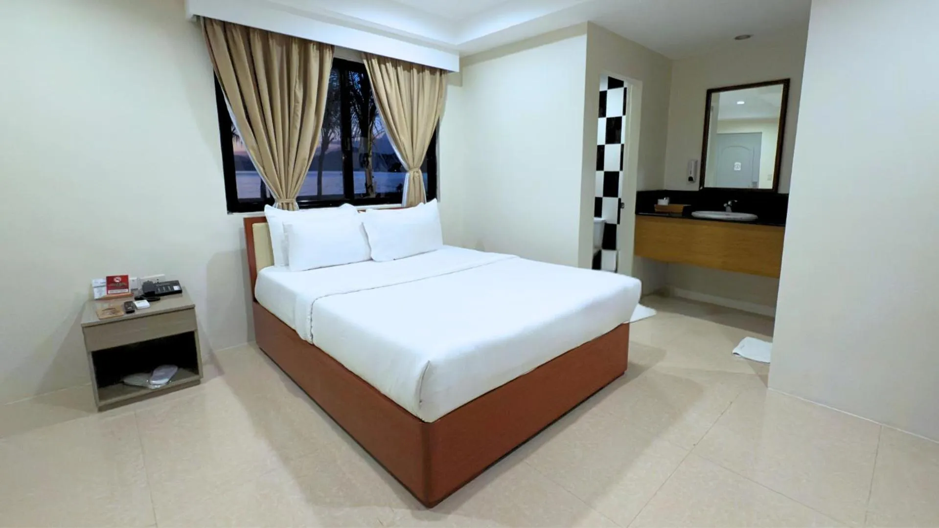 Bed in Whiterock Beach Hotel and Waterpark