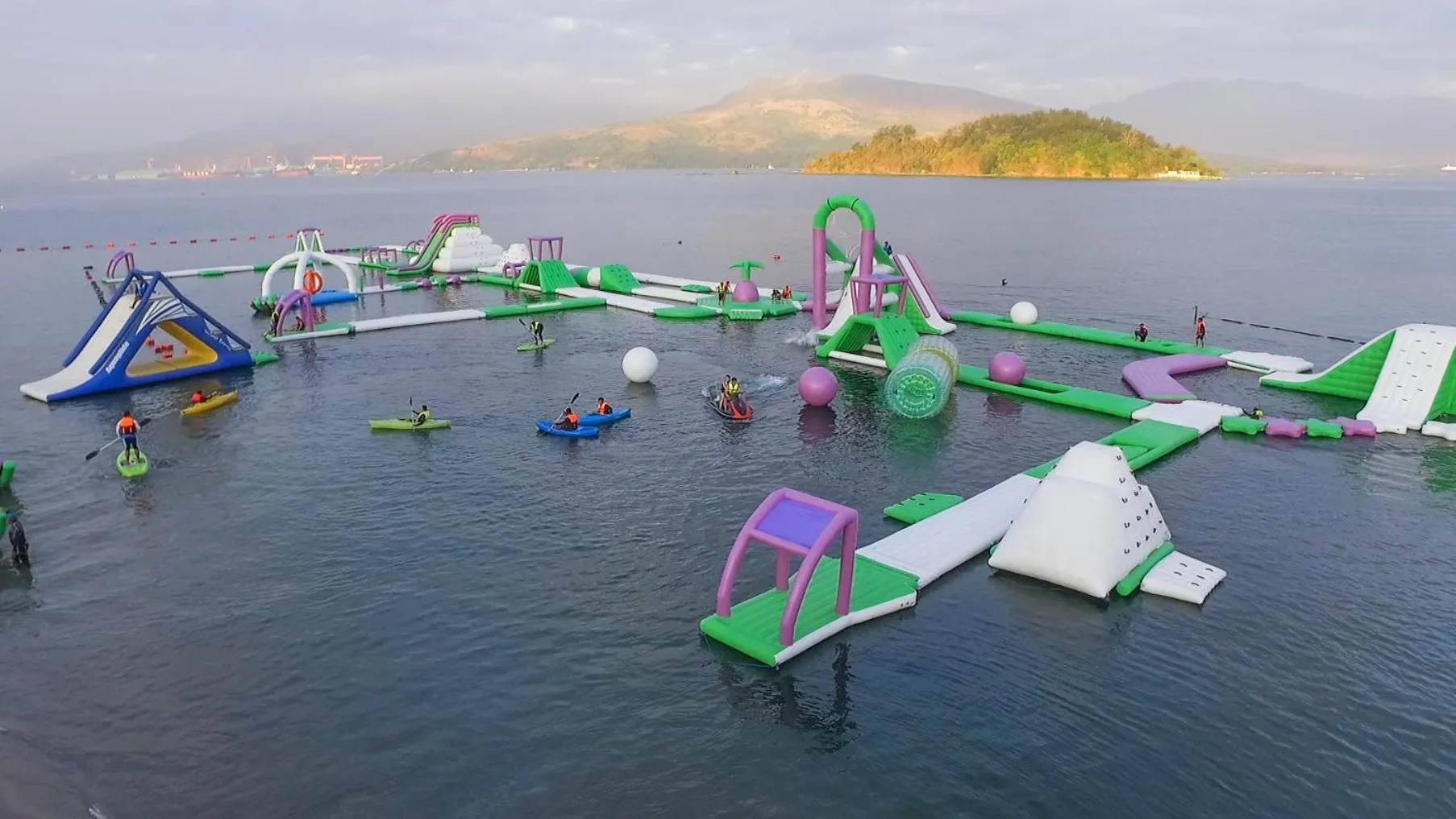 Aqua park in Whiterock Beach Hotel and Waterpark