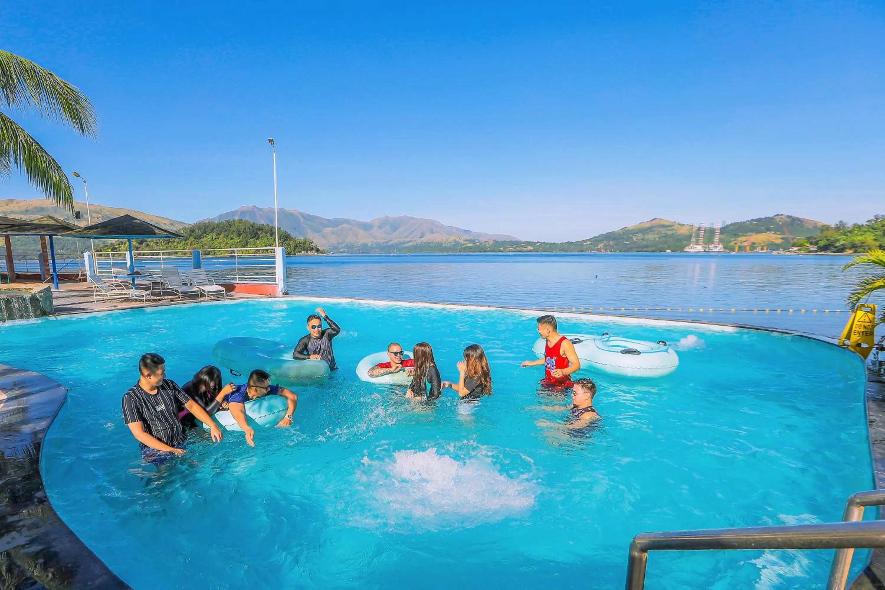 People in Whiterock Beach Hotel and Waterpark