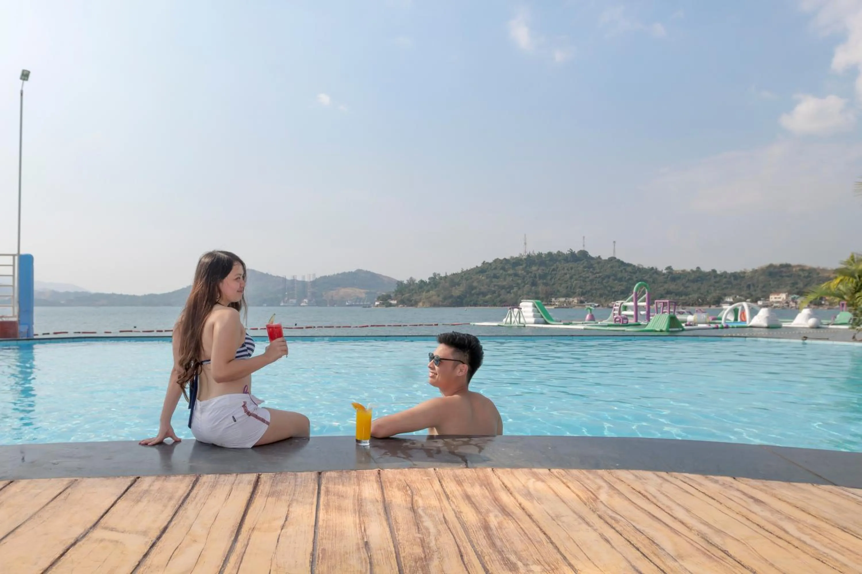 Pool view in Whiterock Beach Hotel and Waterpark