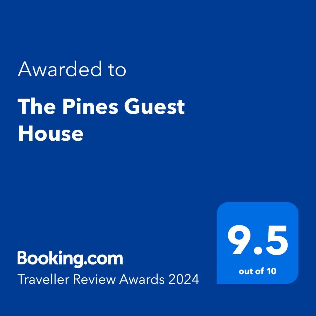 Certificate/Award in The Pines Guest House