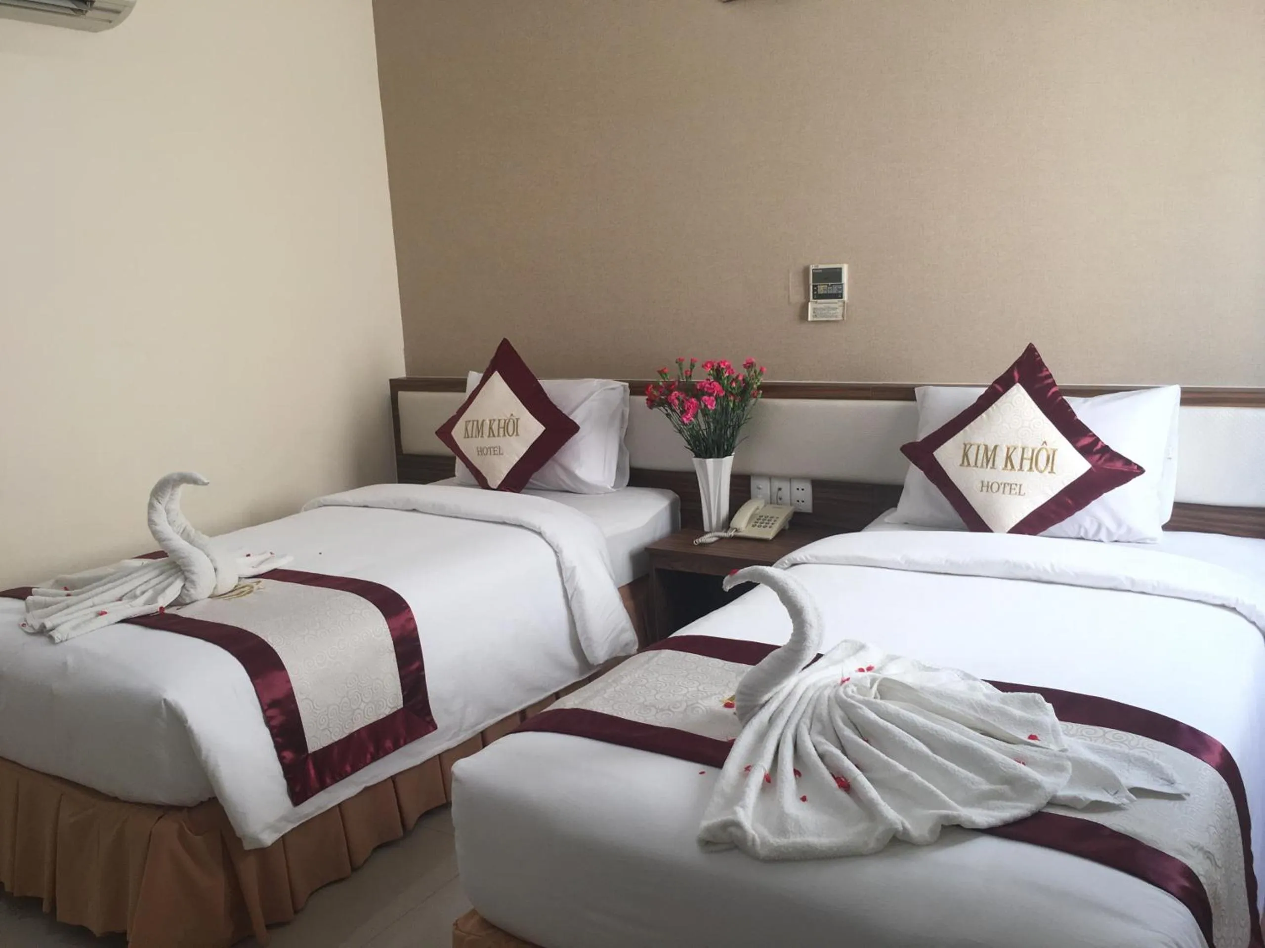 Bed in Kim Khoi Hotel