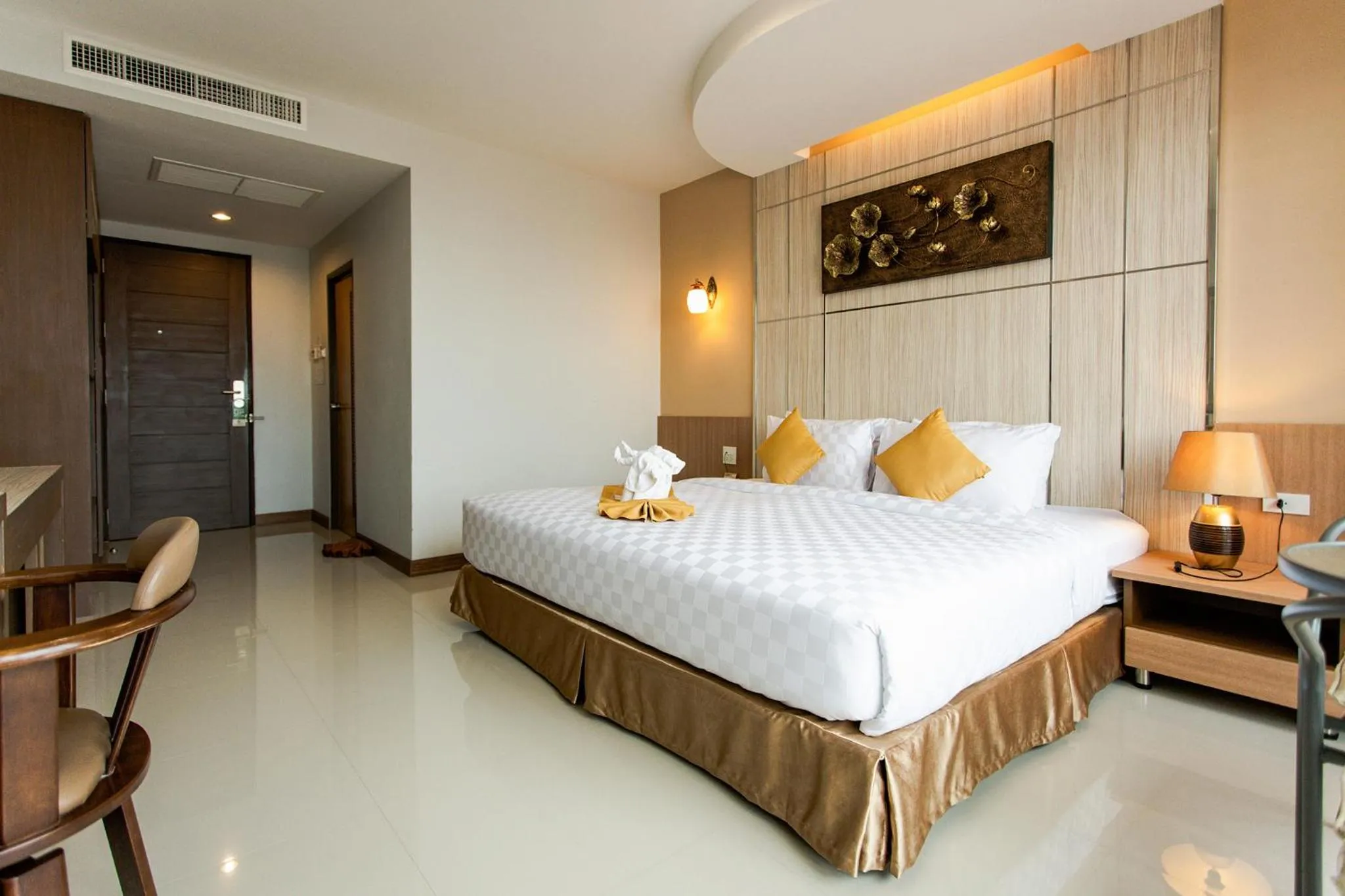 Bed in The Centris Hotel Phatthalung