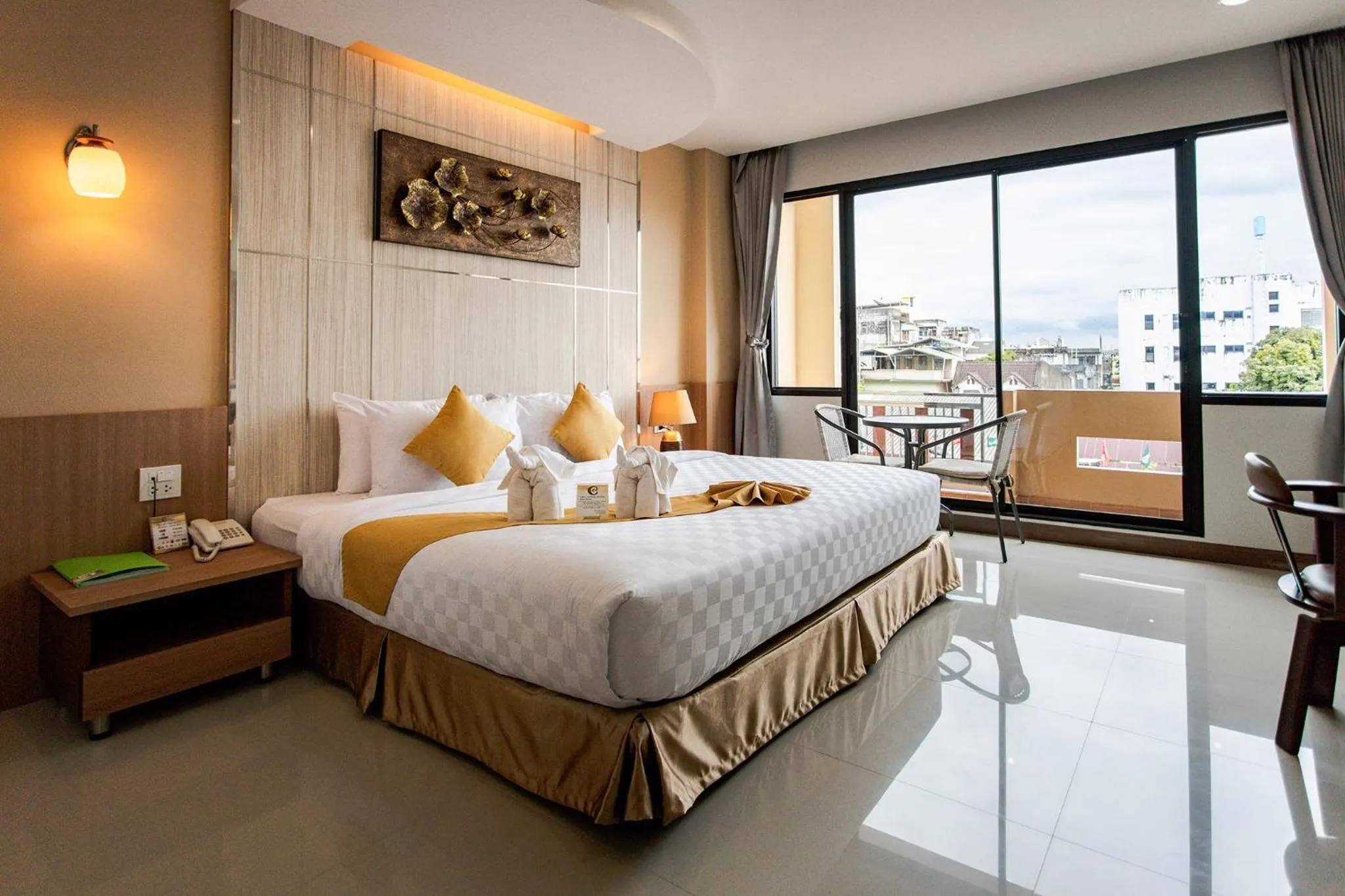 Bed in The Centris Hotel Phatthalung