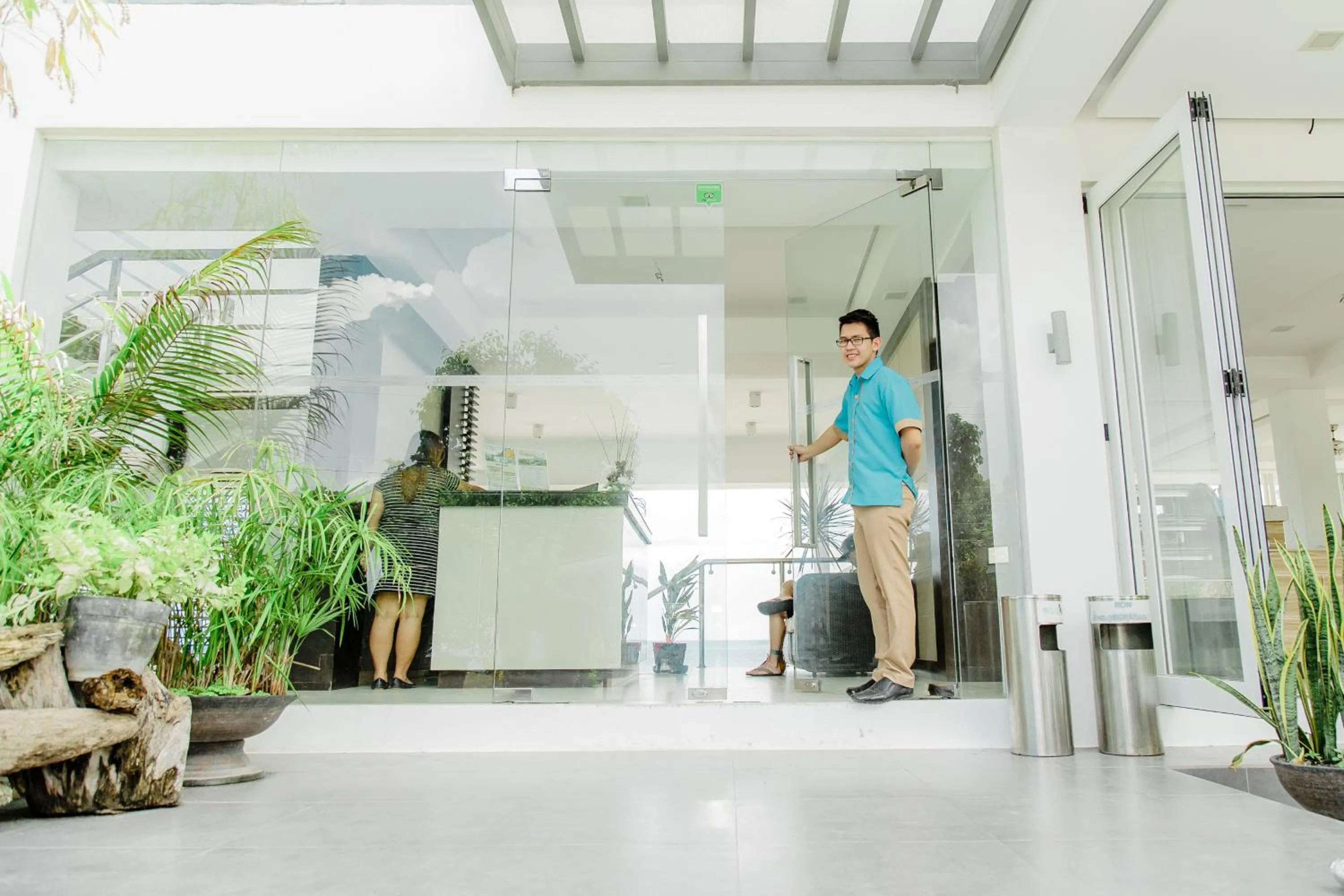 Staff in Ocean Suites Bohol Boutique Hotel