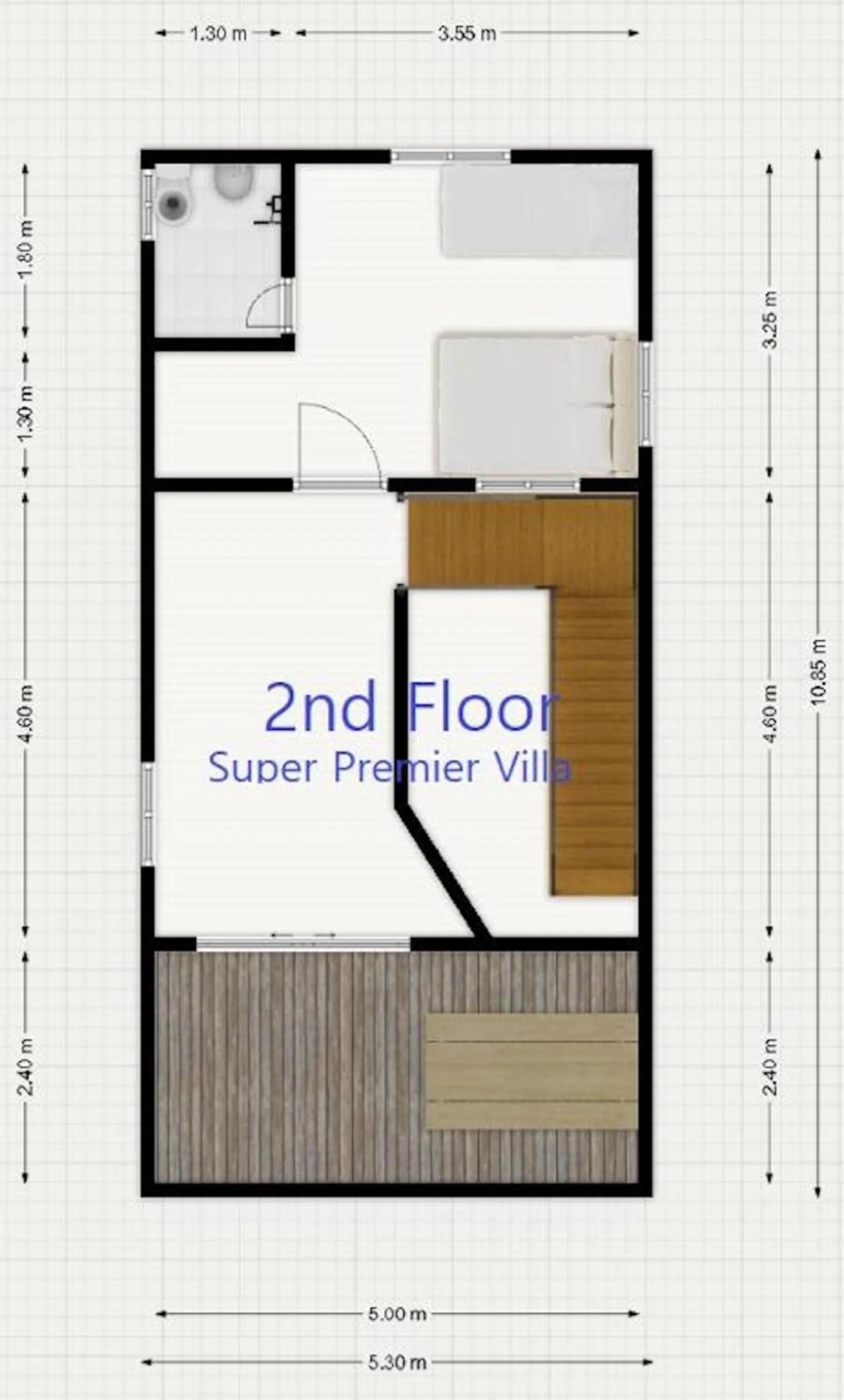 Floor plan in Jungmun Log Pension & Resort