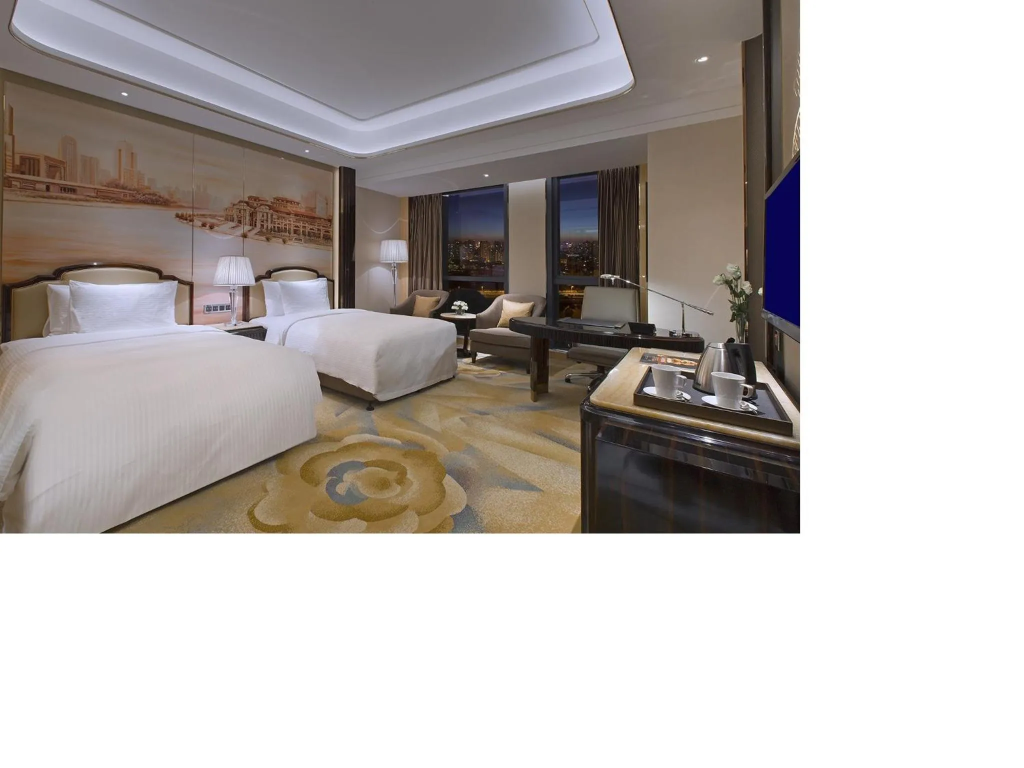 Photo of the whole room, Bed in Wanda Vista Tianjin