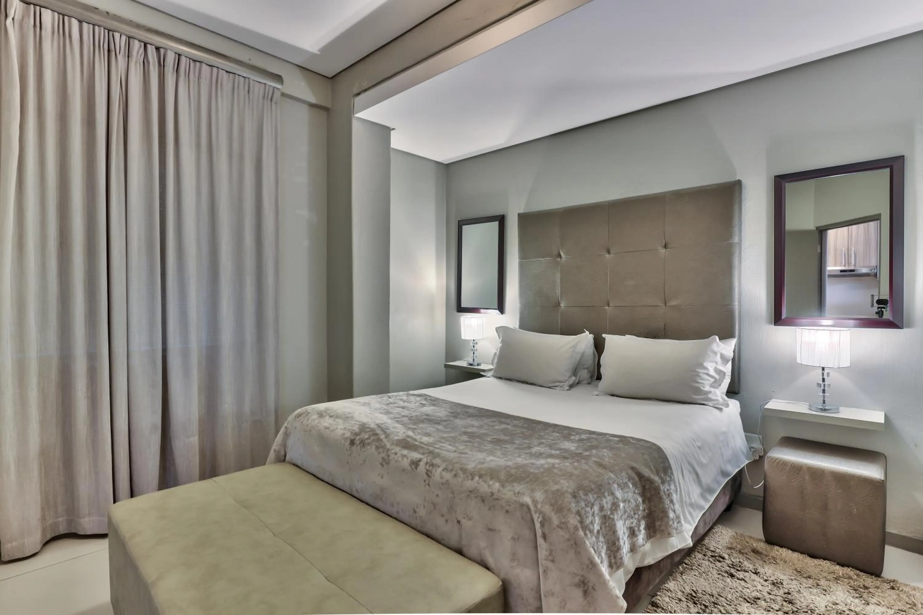 Bed in Heritage Square Apartments