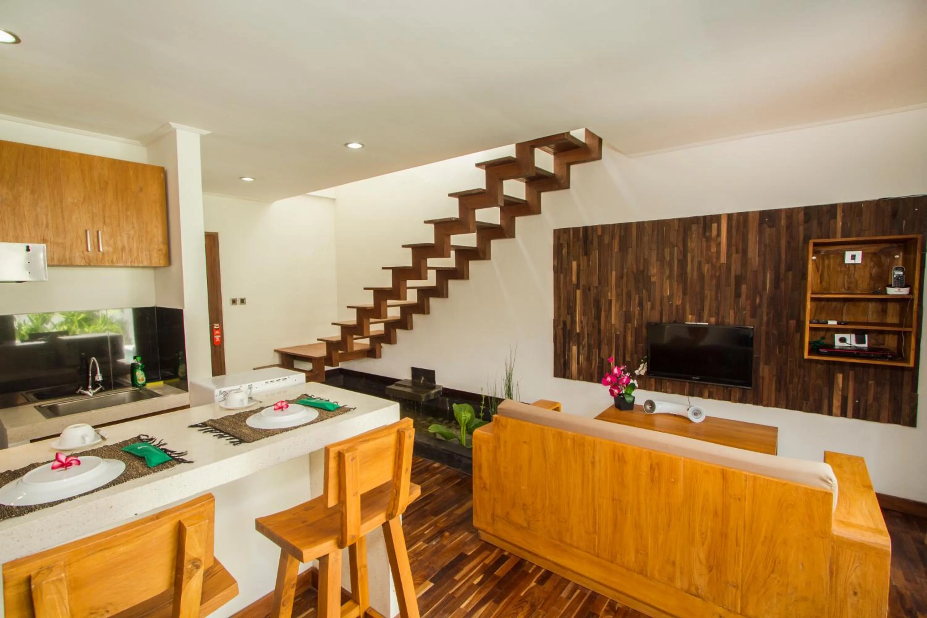Kitchen or kitchenette in Delu Villas & Suite