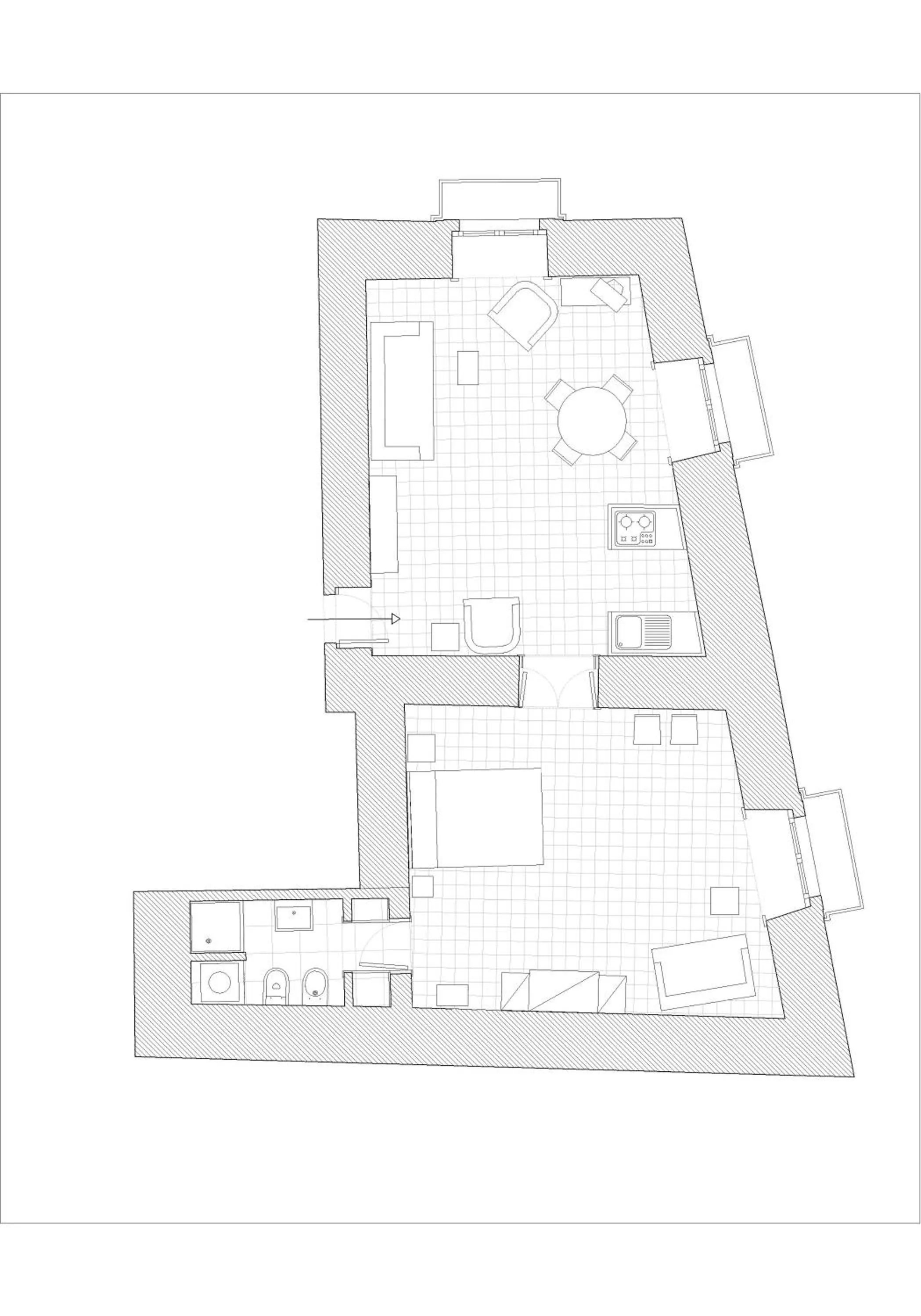 Floor plan in Tre Vie apARTment con terrazza