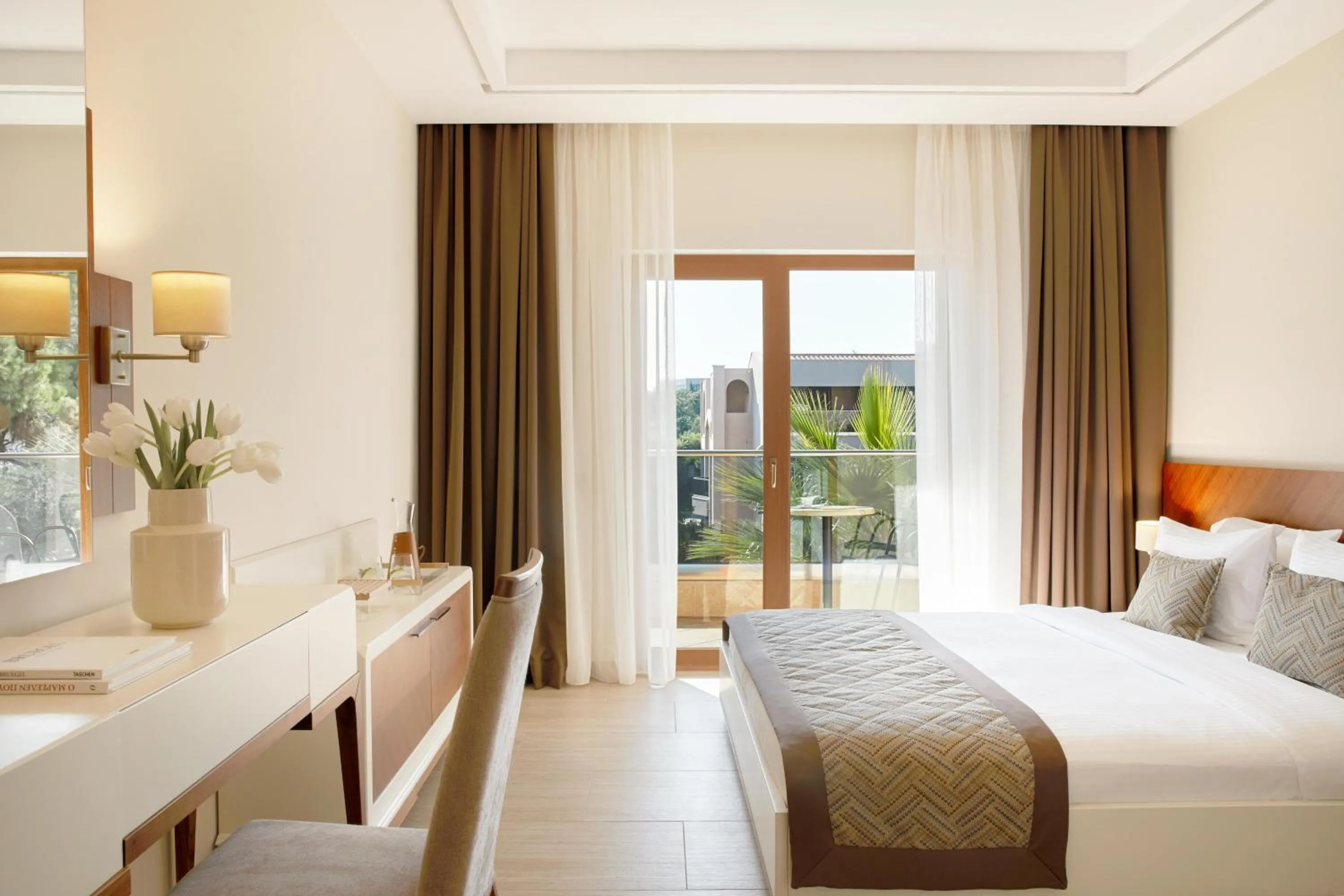 Bed in Potidea Palace Hotel